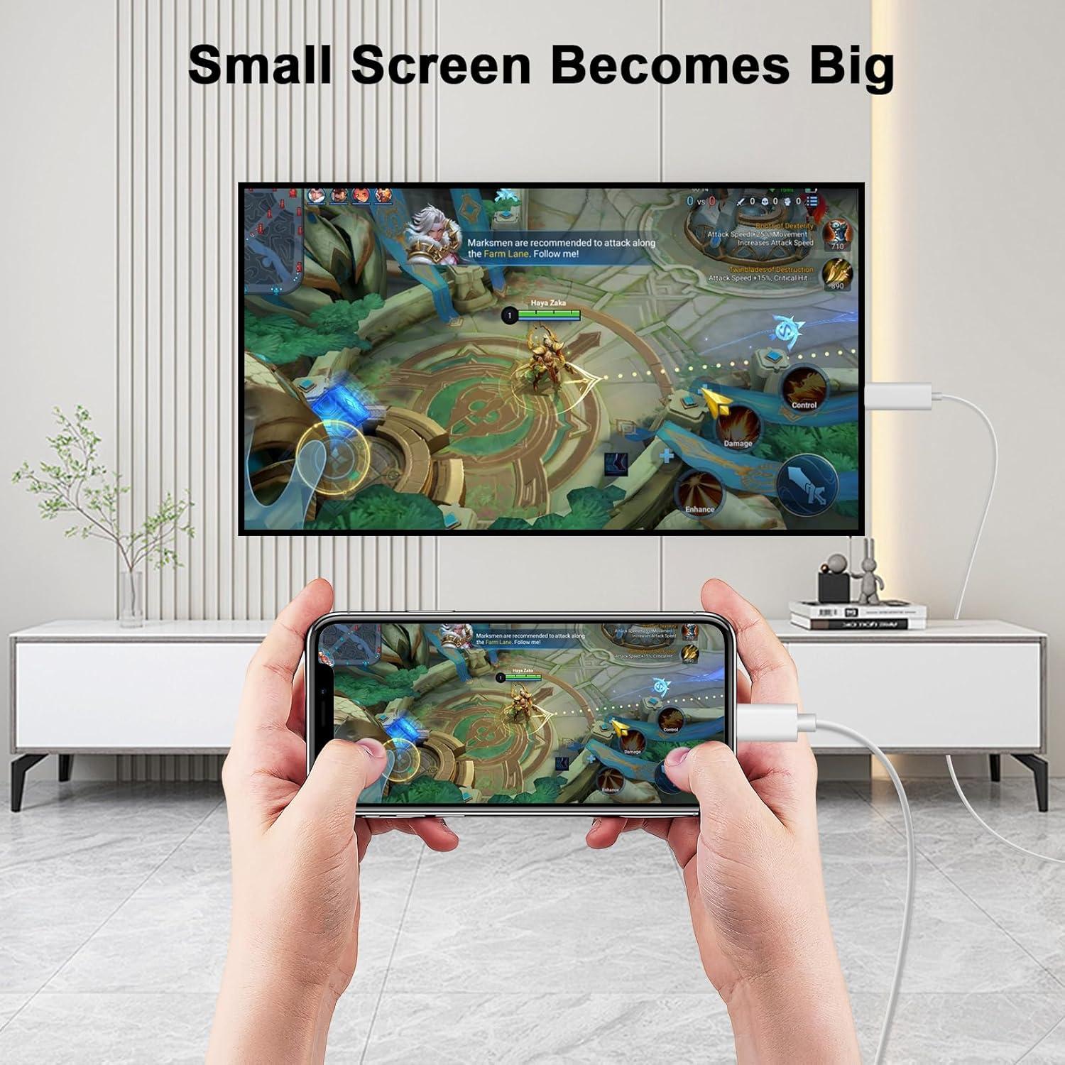 Adaptador USB C a HDMI 4K 60Hz esbeecables 6FT para iPhone