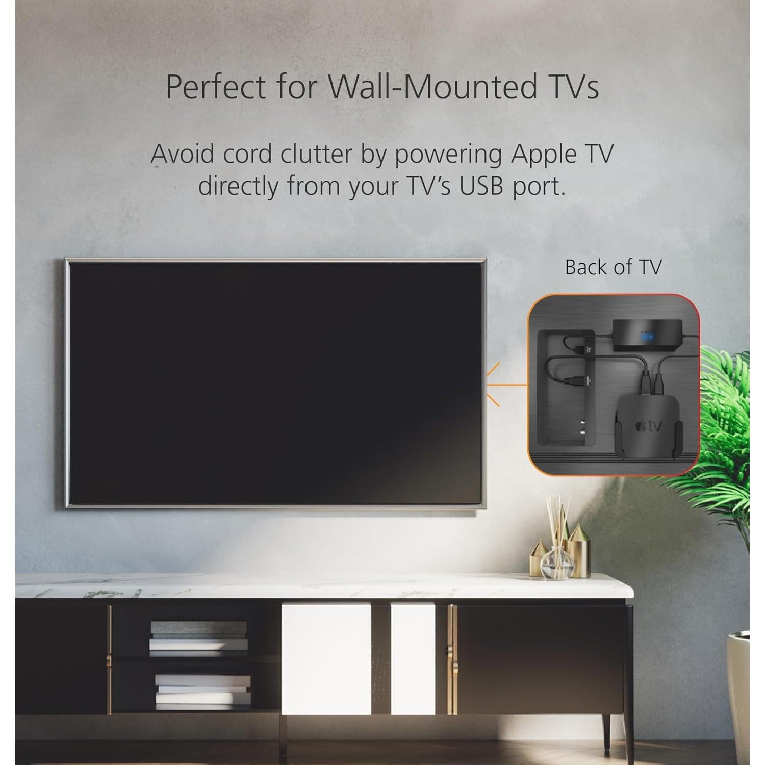 Cable de Alimentación USB Mission para Apple TV - 1.8m