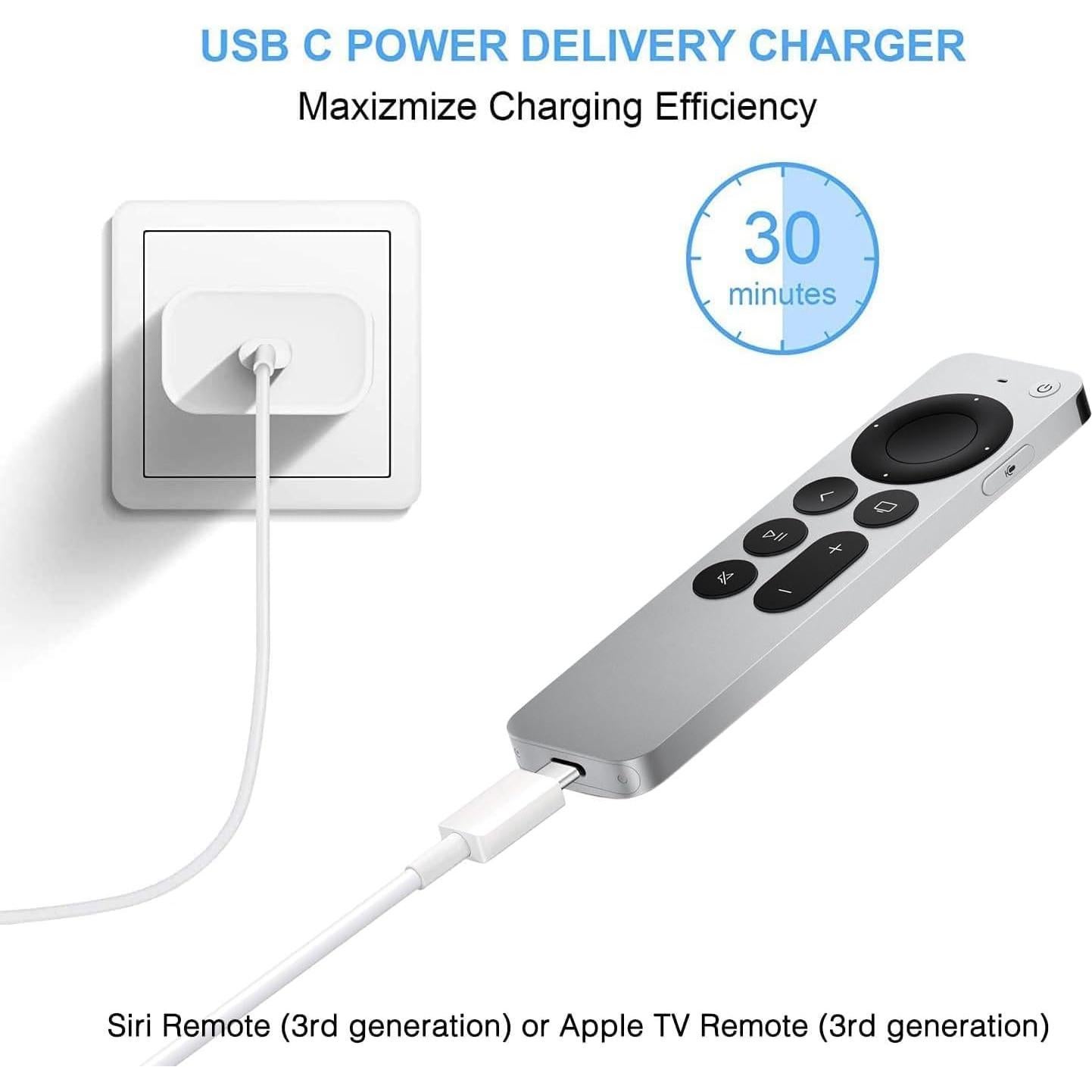 Cargador 20W Abysssea USB-C + Cable 1m para AirPods y Apple TV