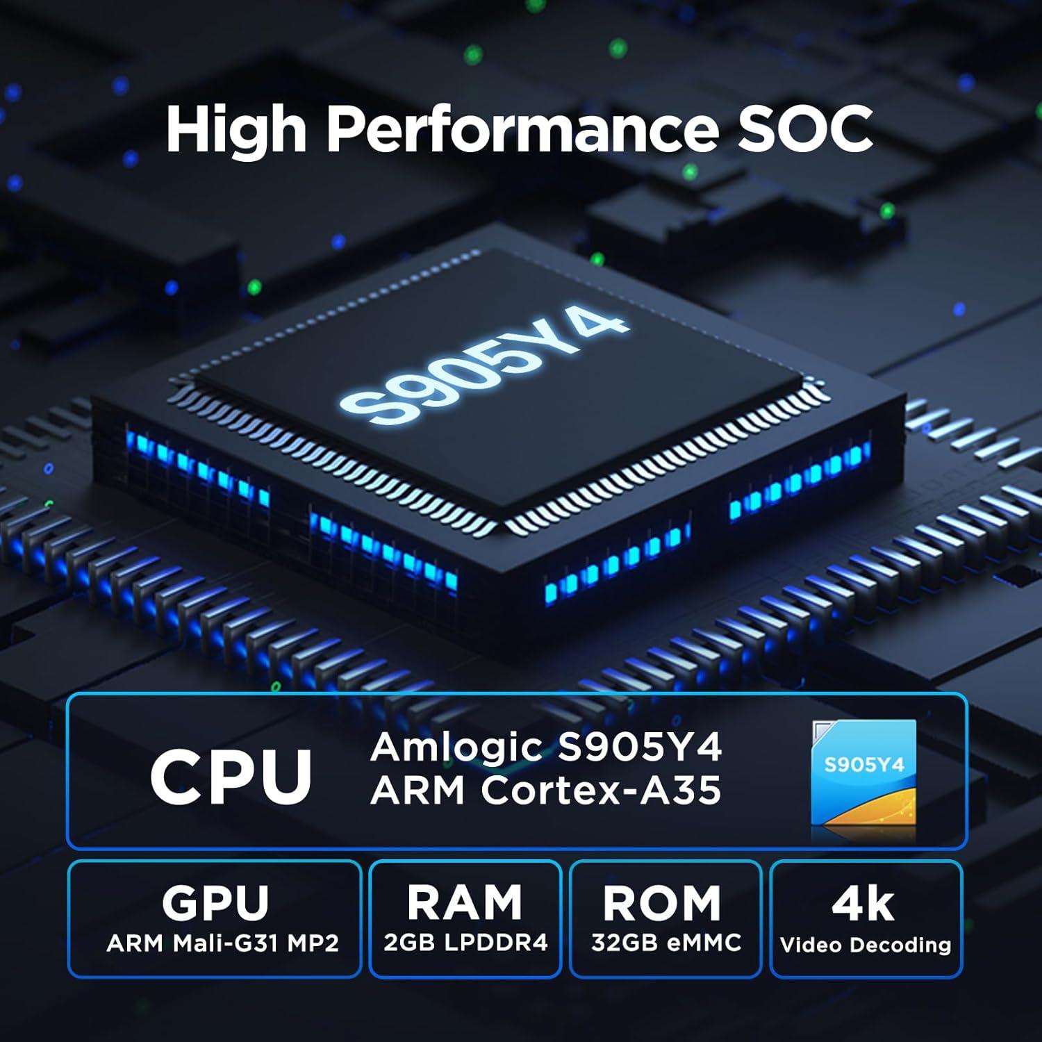 Caja Android TV KICKPI KP1 4K Google Certificada, 2GB RAM, 32GB