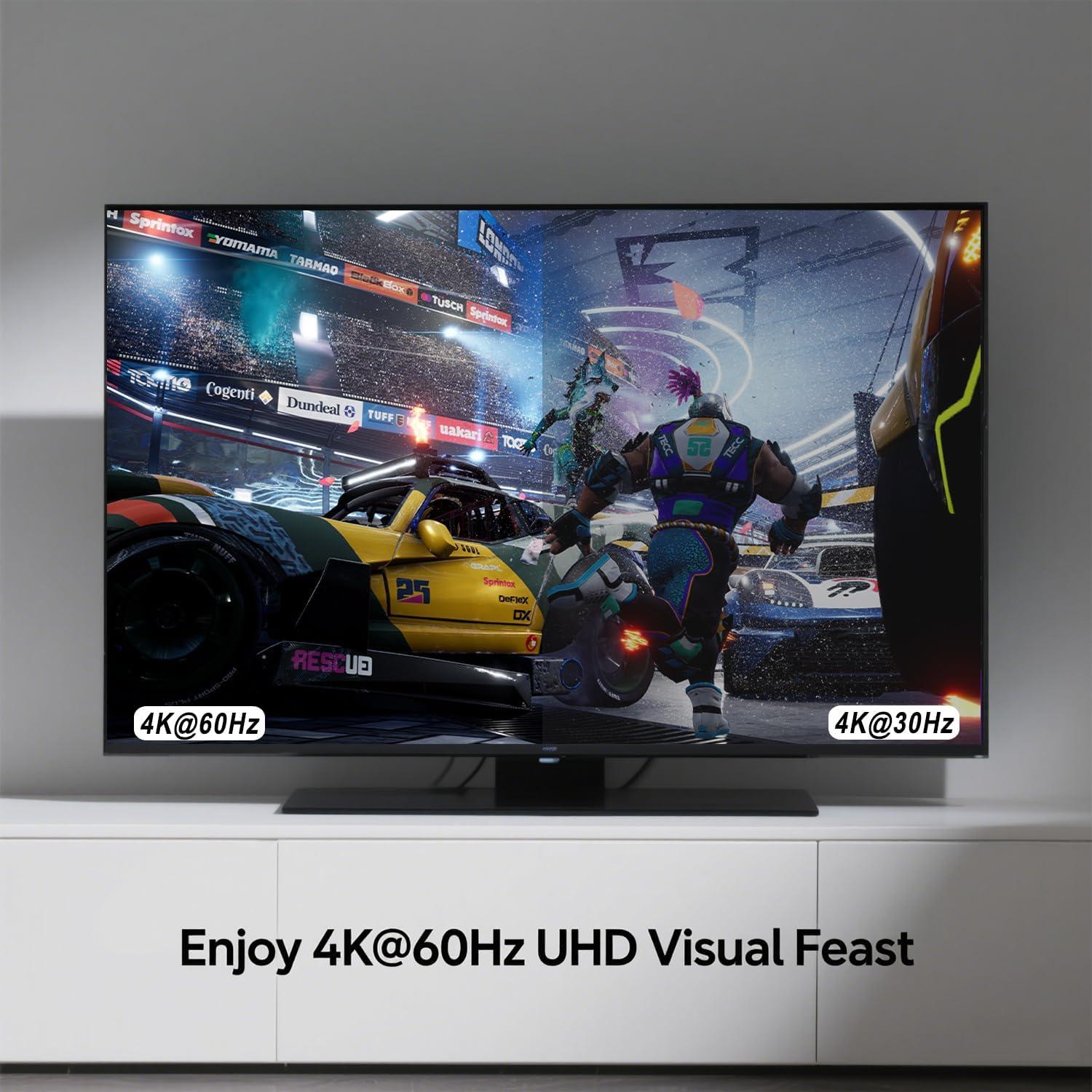 Convertidor HDMI 5 en 1 Arector 4K@60Hz con Control Remoto