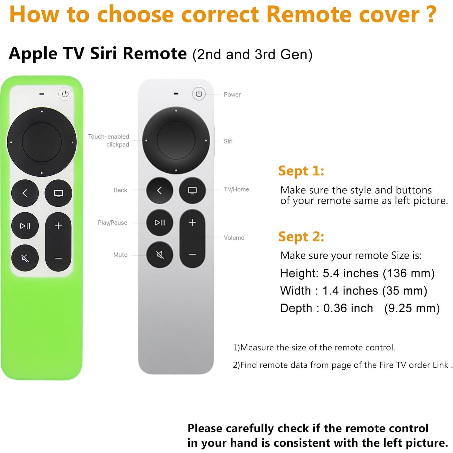 Funda de Control Remoto Pinowu para Apple TV 2021 - 2 Pack