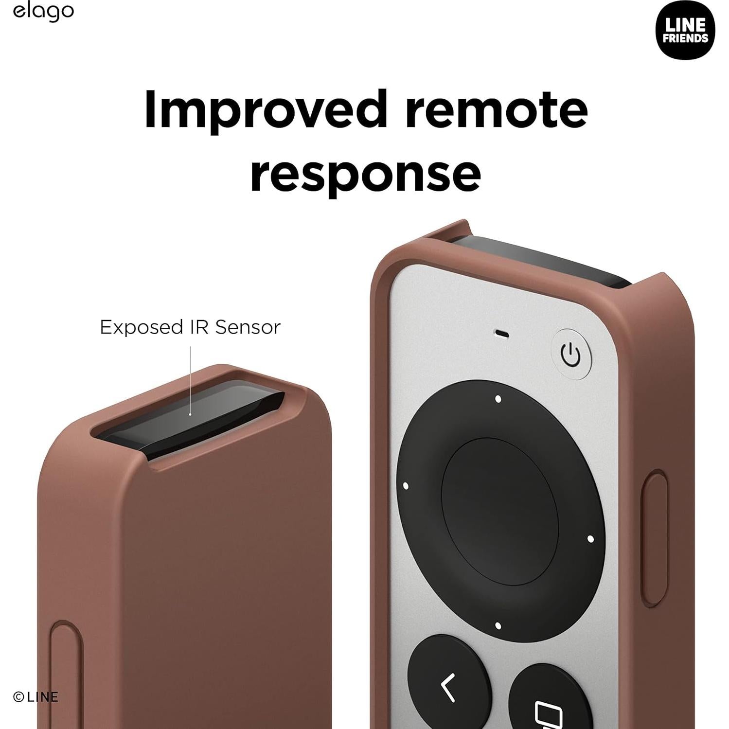 Funda Slim elago LINE Friends para Apple TV 4K Control Remoto Marrón