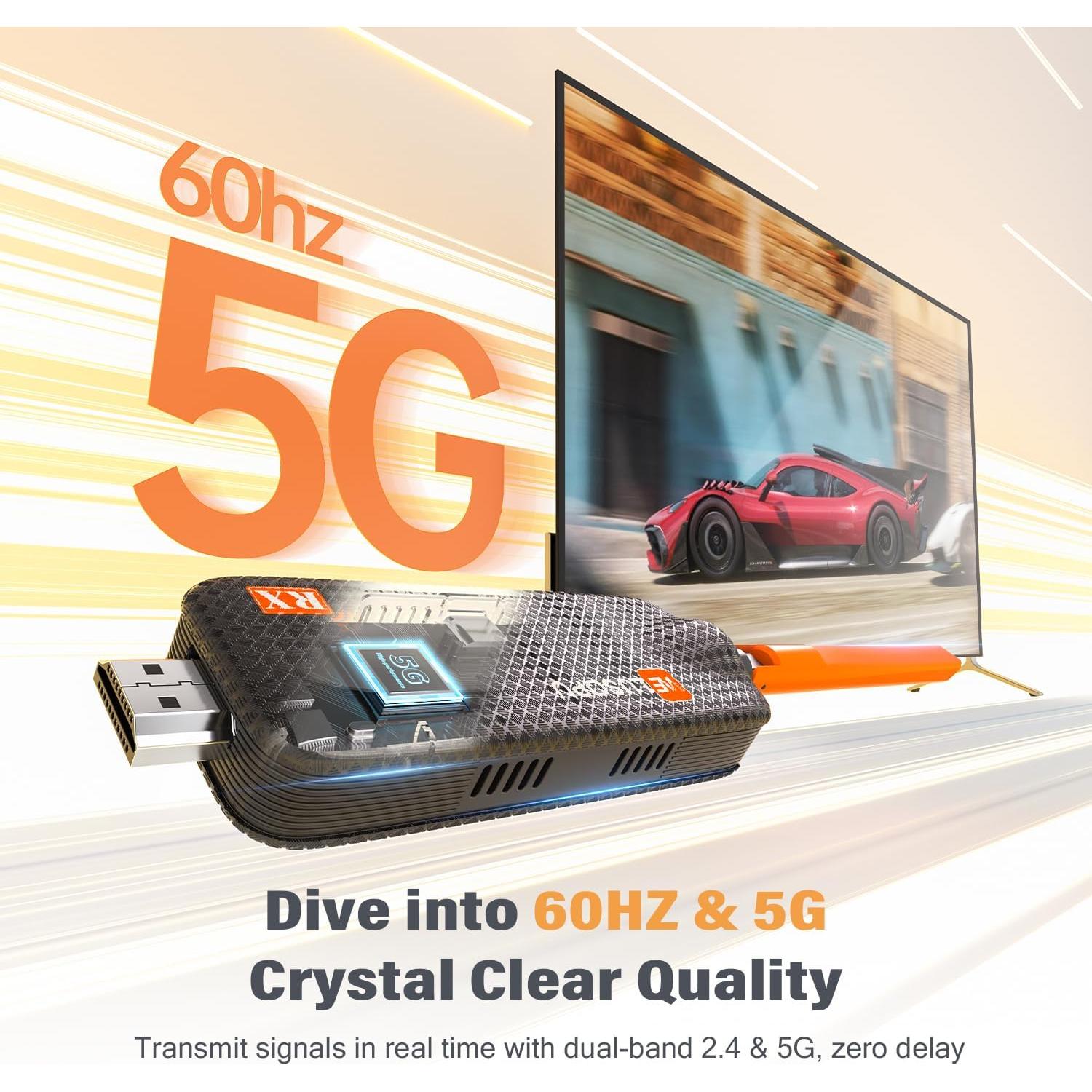 Transmisor HDMI Inalámbrico WELUSOPU 1TX+3RX 50m 4K/1080p