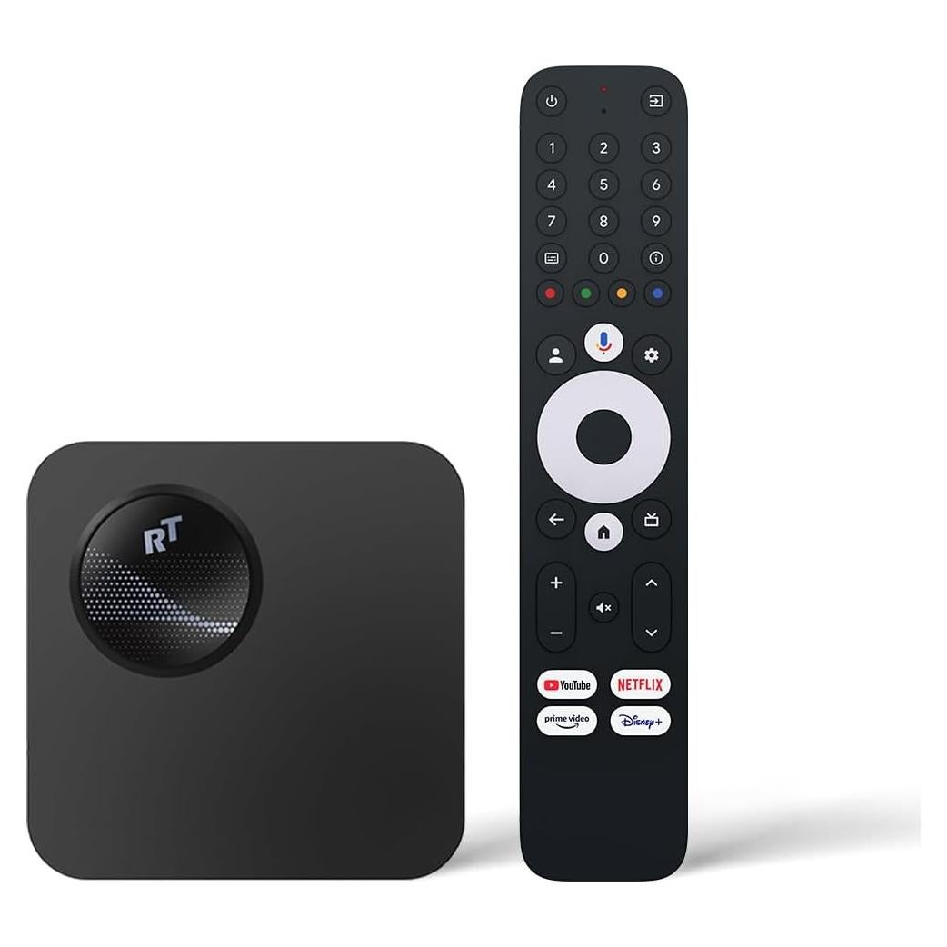 RockTek GX1 - Streaming 4K UHD con Google TV, HDR y Dolby Atmos