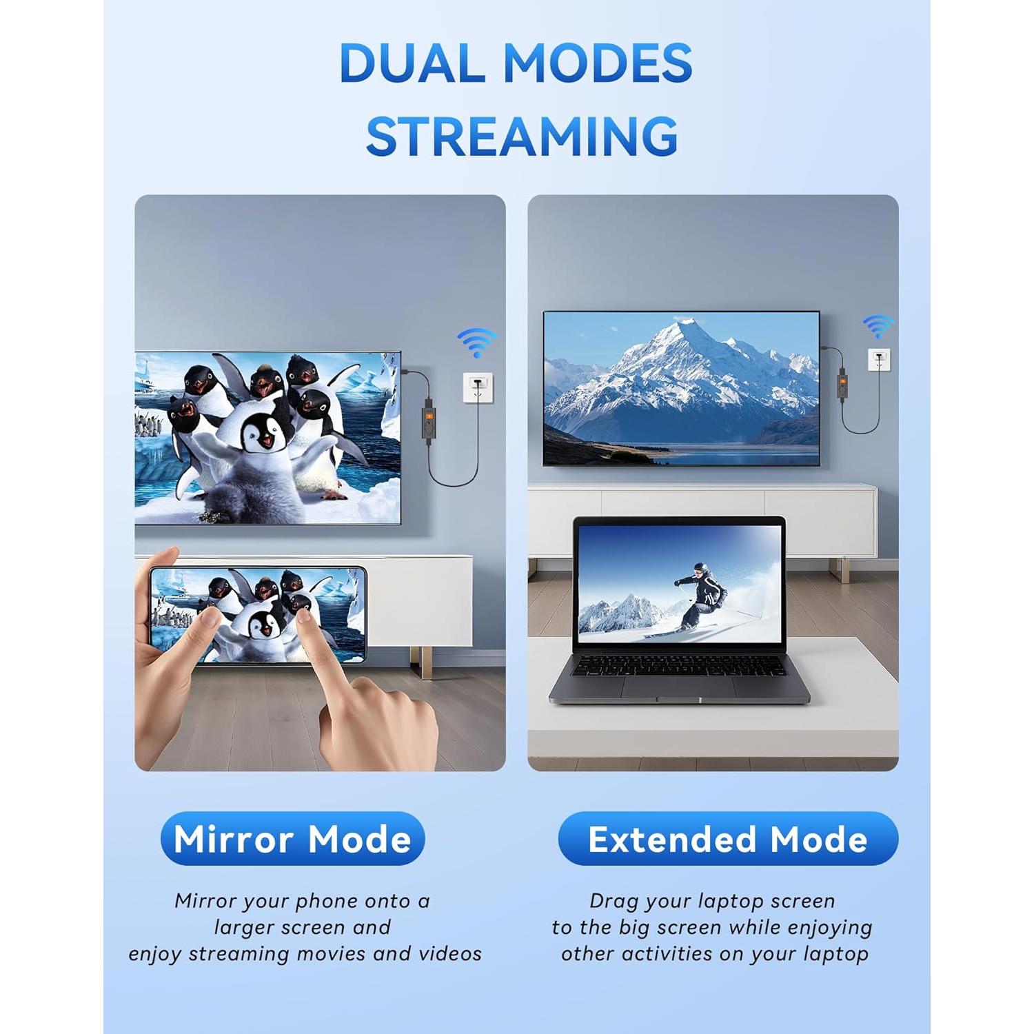 Adaptador Inalámbrico HDMI Tongtion 1080p, Conectar y Usar