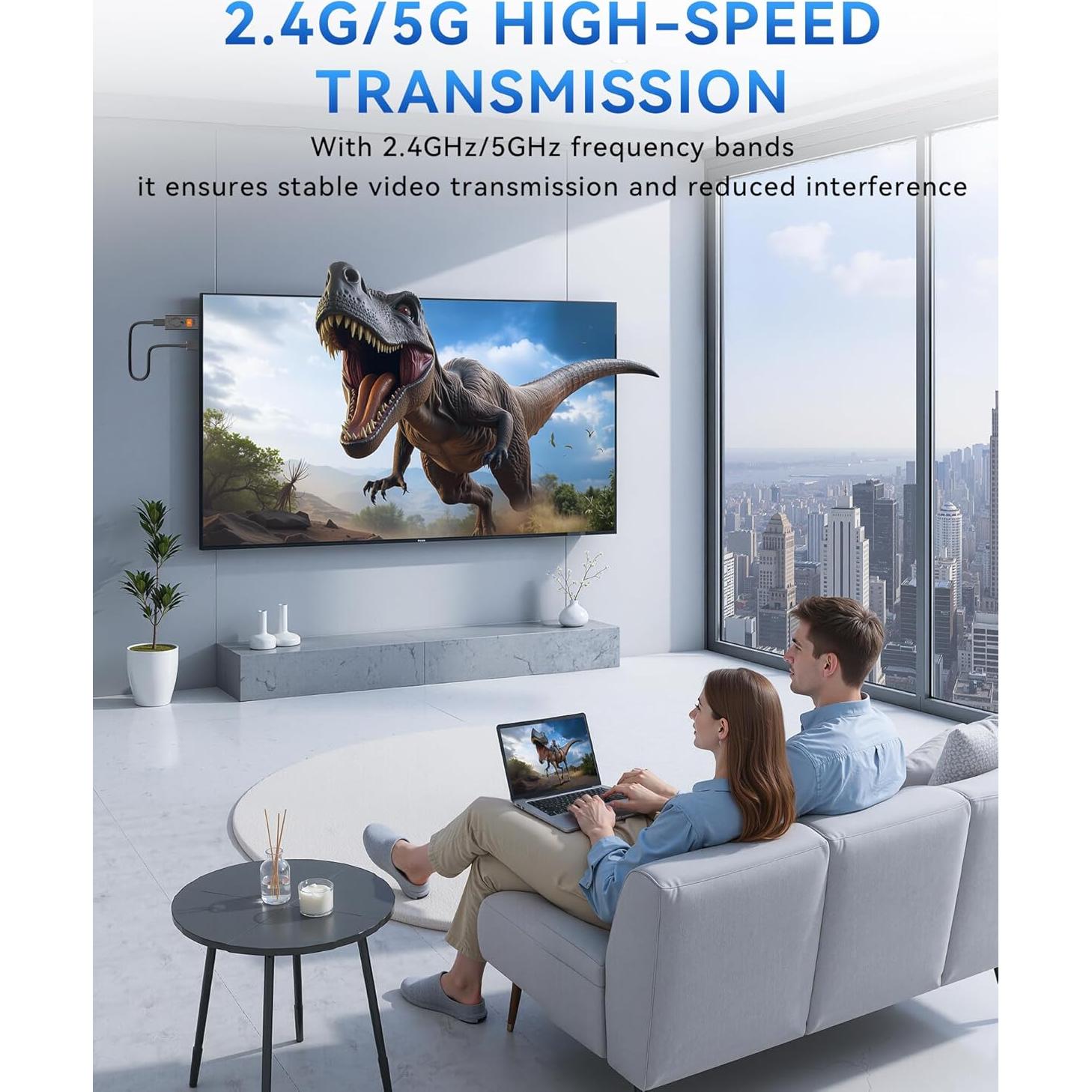 Adaptador Inalámbrico HDMI Tongtion 1080p, Conectar y Usar