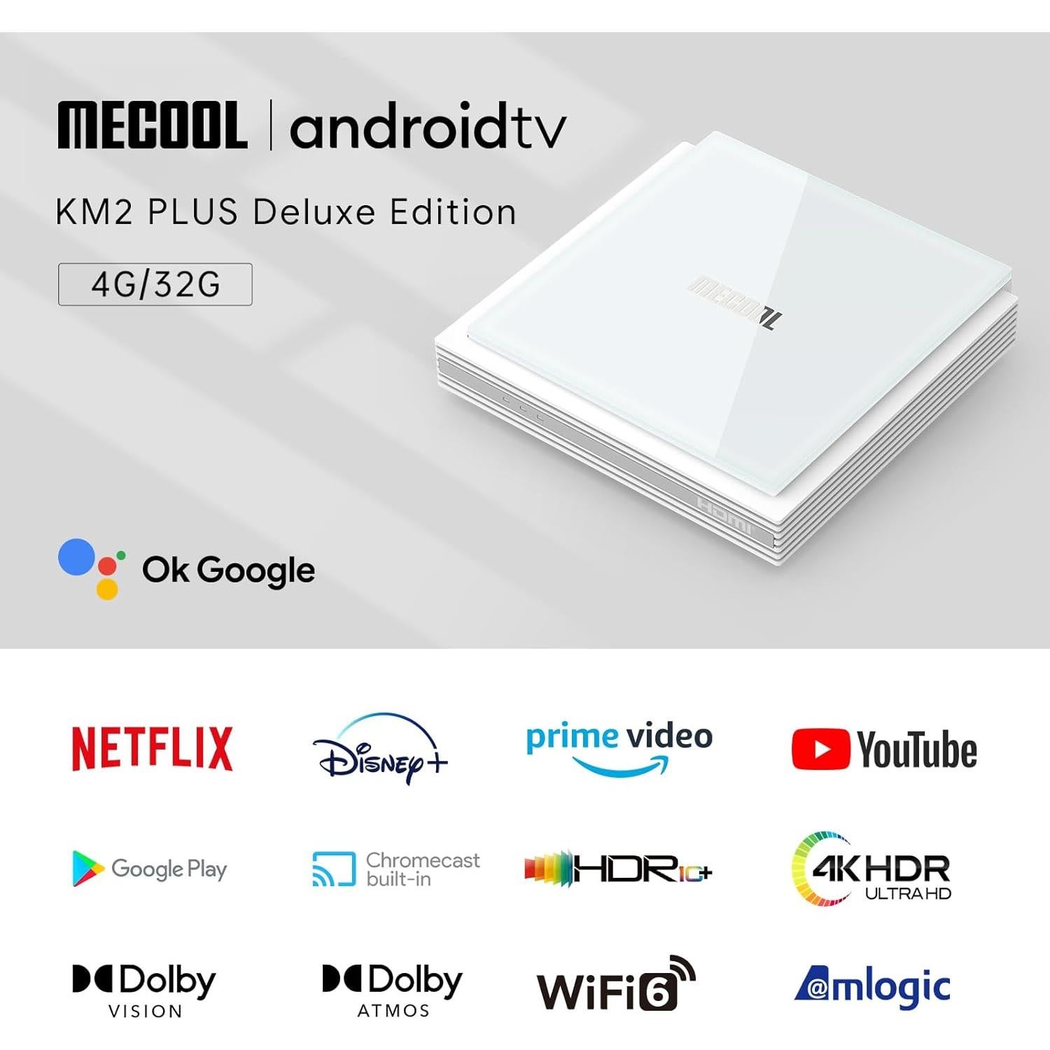 Android TV Box MECOOL KM2 Plus 4GB 32GB 4K HDR Dolby Atmos
