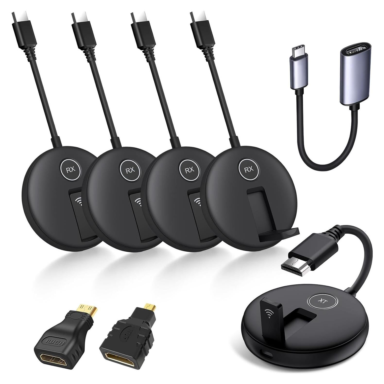 Transmisor y Receptor HDMI Inalámbrico YUYUNLOMN 4 Receptores 50m 1080P