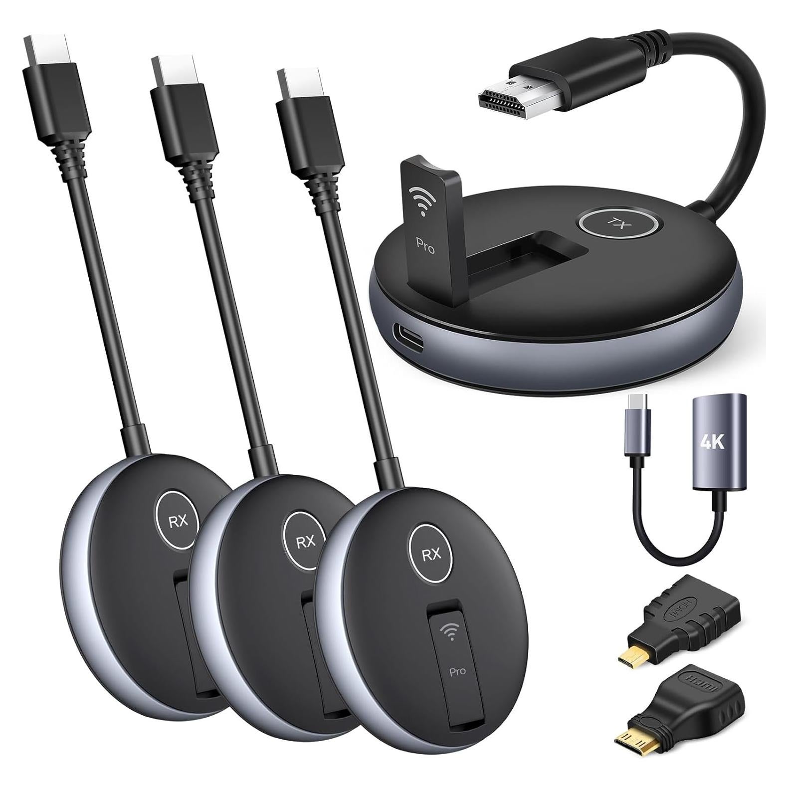 Adaptador HDMI Inalambrico YAOMAISI G9R PRO 50M 1TX+3RX