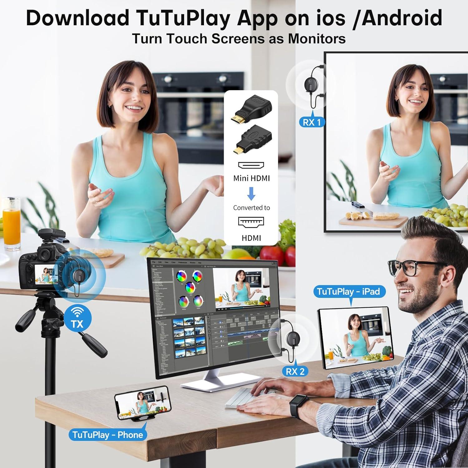 Adaptador HDMI Inalambrico YAOMAISI G9R PRO 50M 1TX+3RX