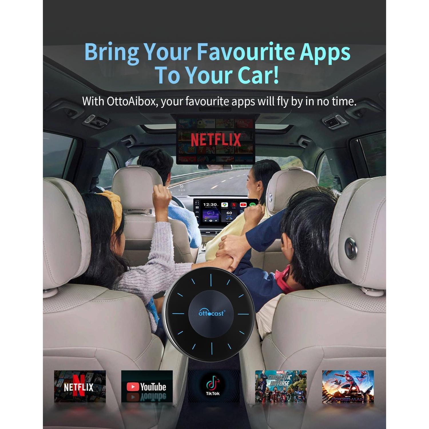 Adaptador Wireless CarPlay OTTOCAST P3 - Android 12, 8GB+128GB
