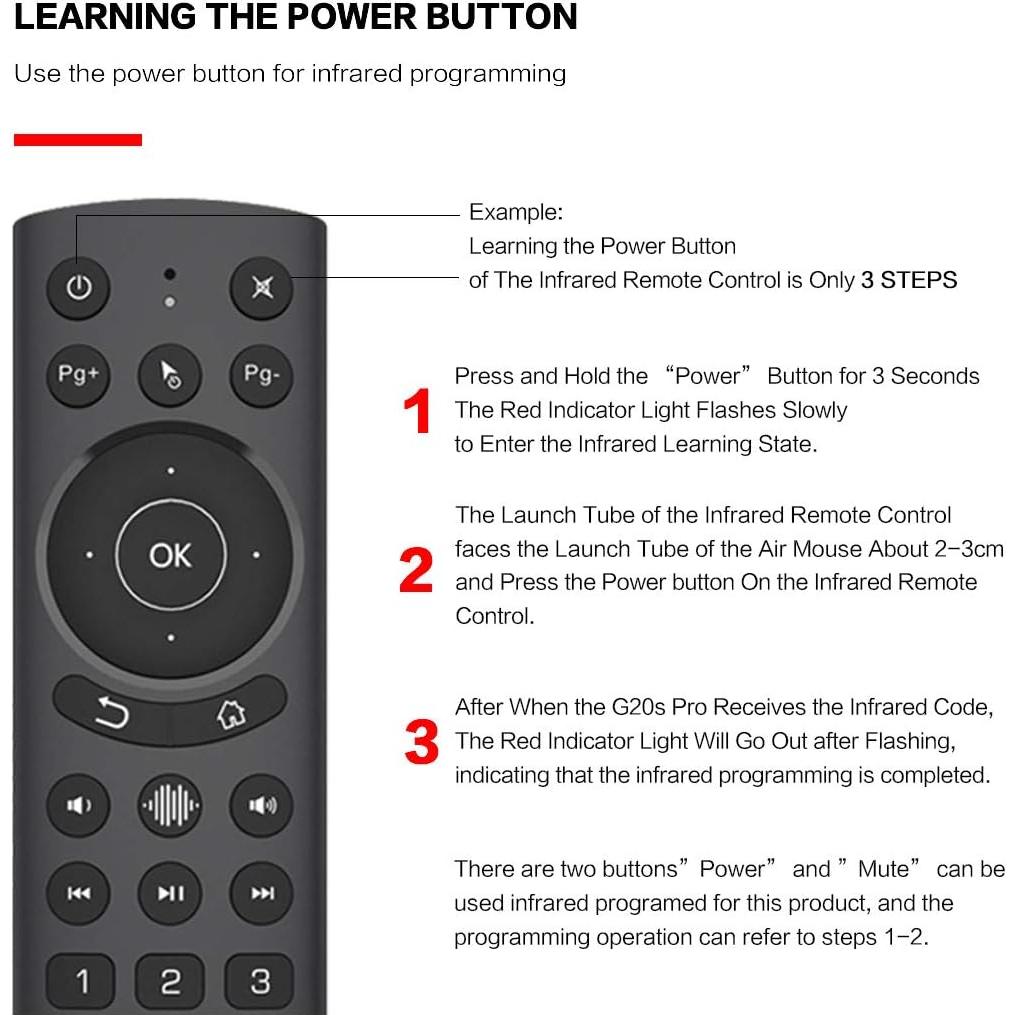 Control Remoto de Voz Inalámbrico Dupad G20S Pro USB 2.4G