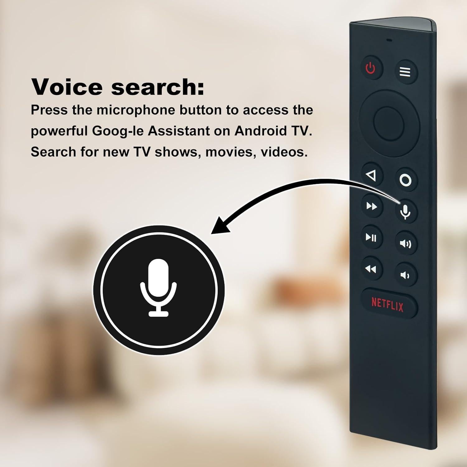 Control Remoto P3700 DeFascin para Nvidia Shield TV 2015/2017/2019