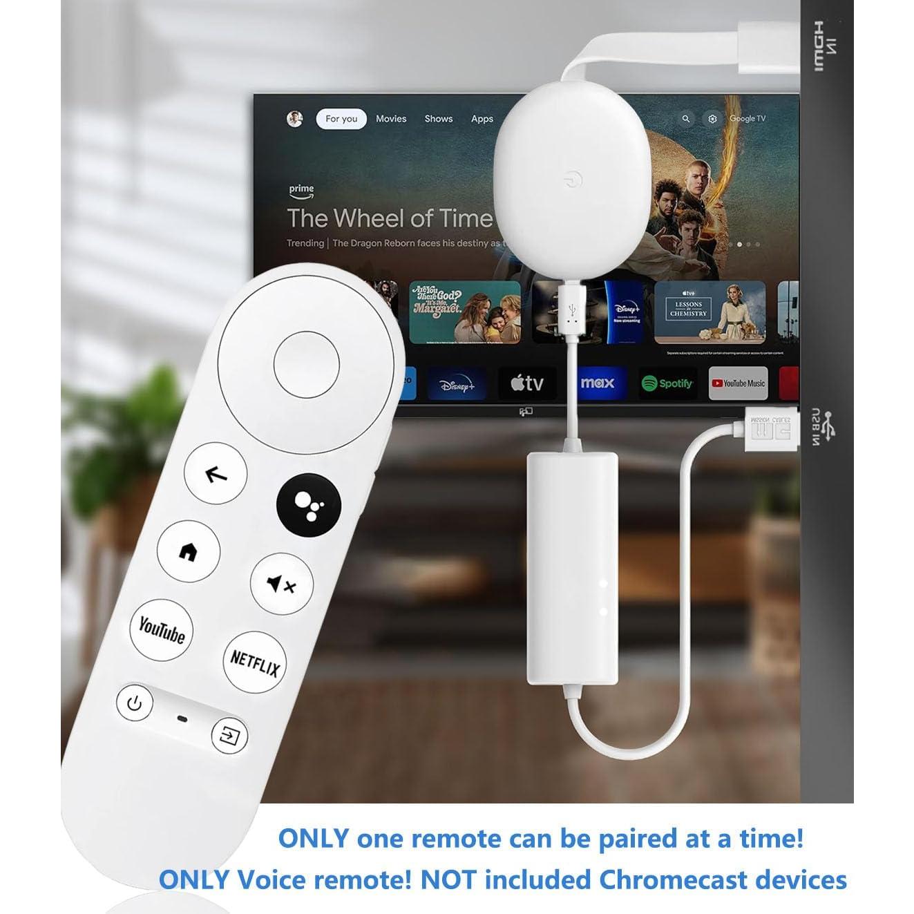 Control Remoto de Voz AieSHOP para Google Chromecast 4K Nieve