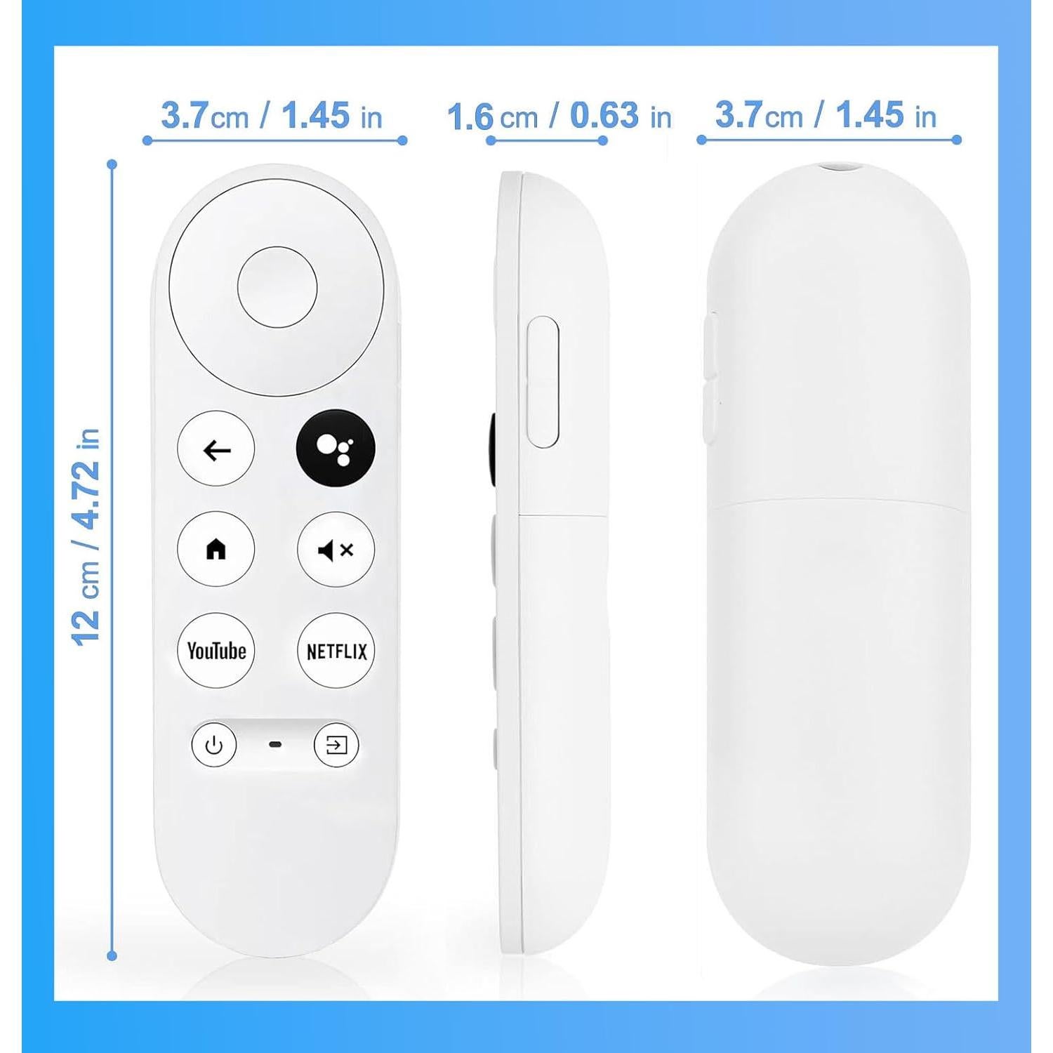 Control Remoto de Voz AieSHOP para Google Chromecast 4K Nieve