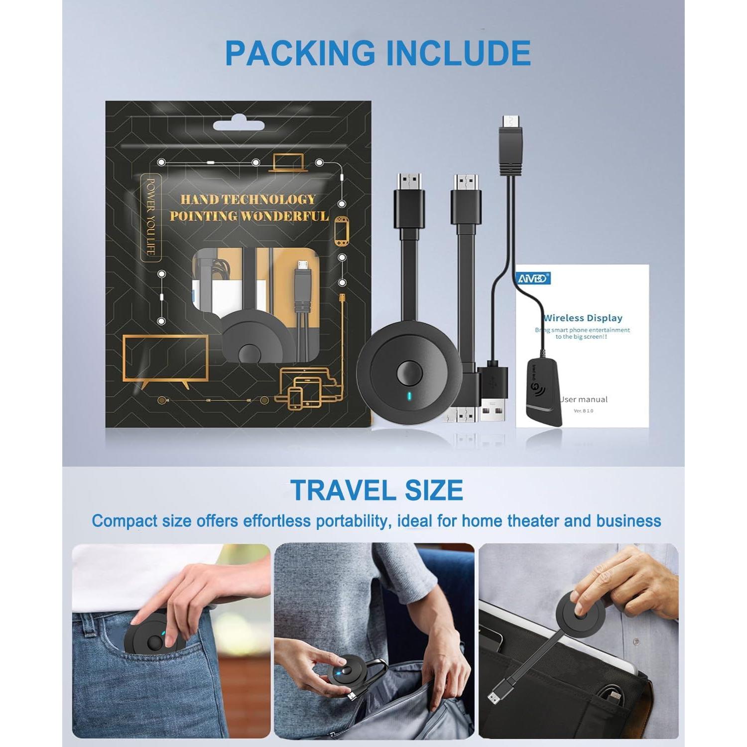 Adaptador HDMI Inalámbrico 4K SOCLLLife para iPhone y Android