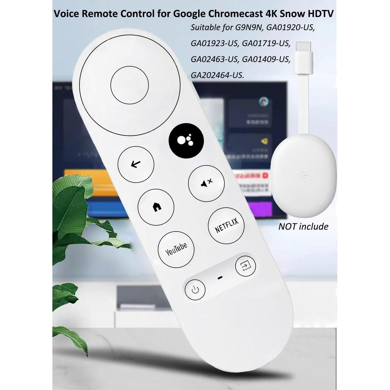 Control Remoto de Voz Dayume para Google Chromecast 4K