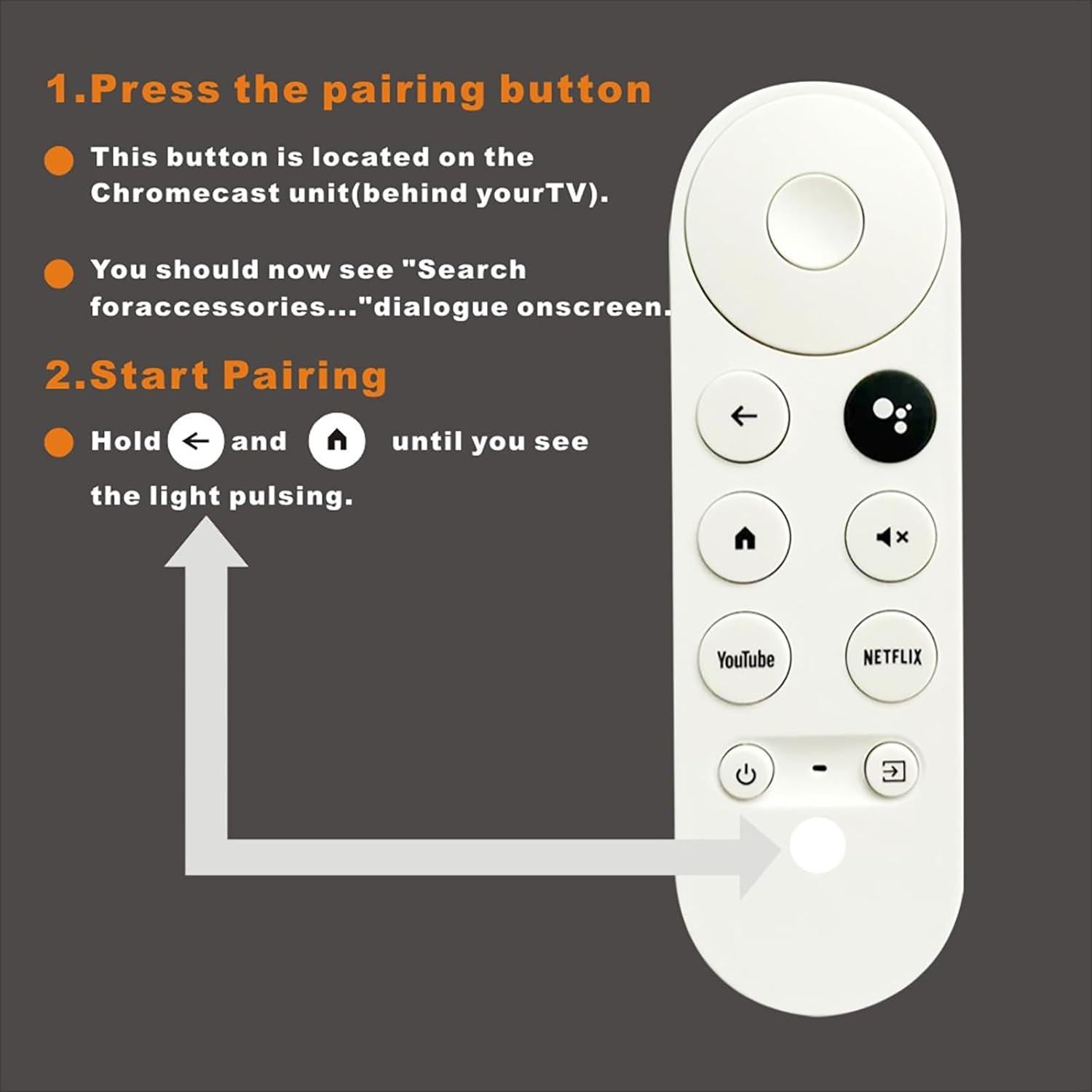 Control Remoto Reemplazo G9N9N para Google Chromecast 4K