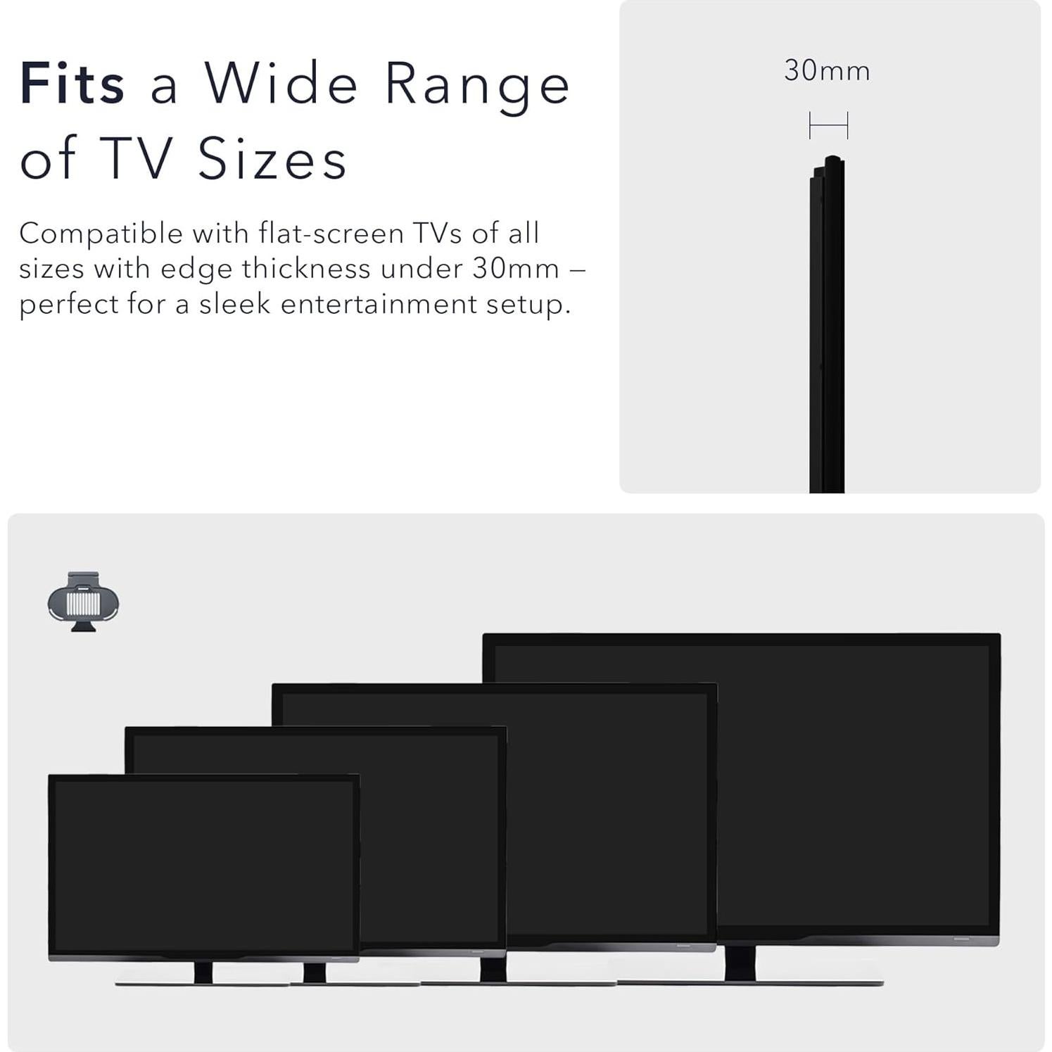 Soporte de TV Wasserstein para Google TV 4K - Clip Carbono