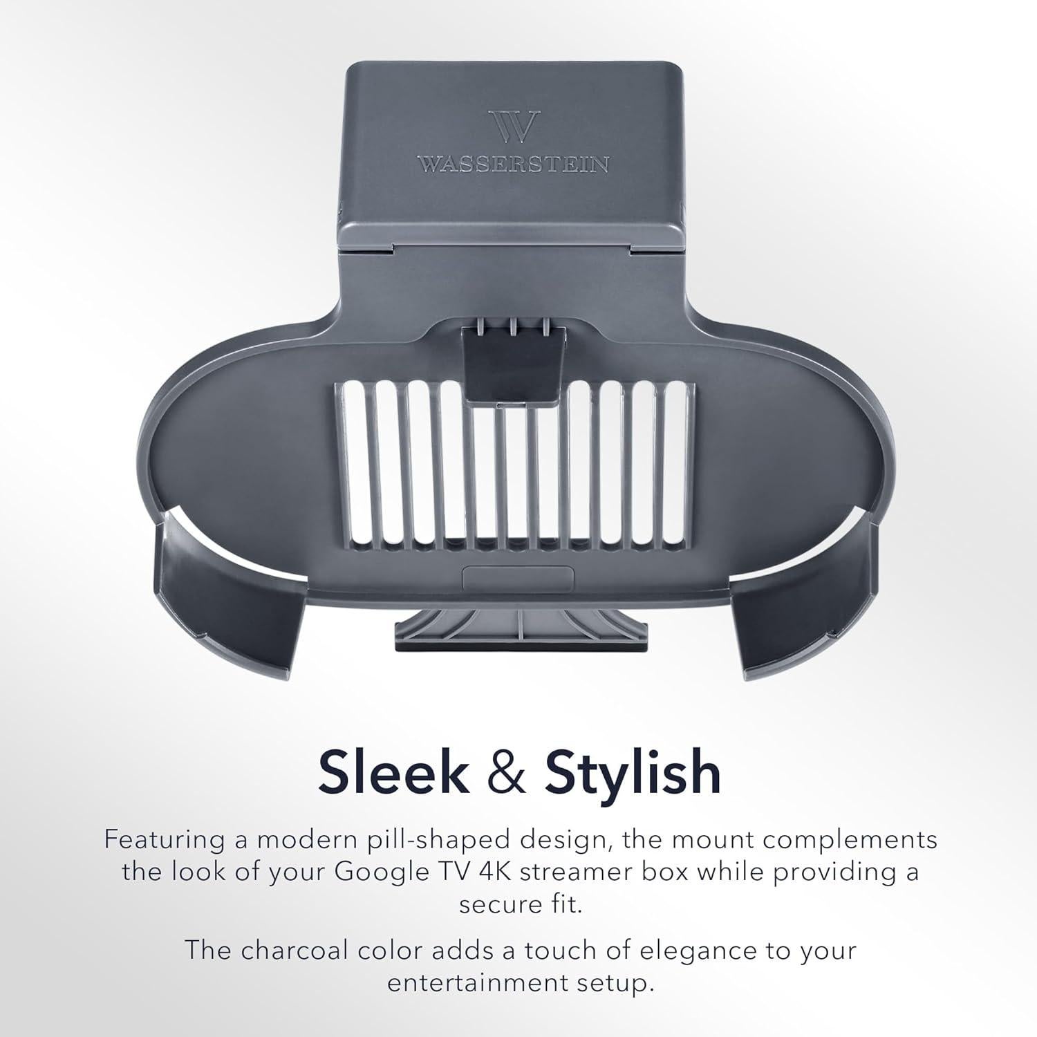 Soporte de TV Wasserstein para Google TV 4K - Clip Carbono