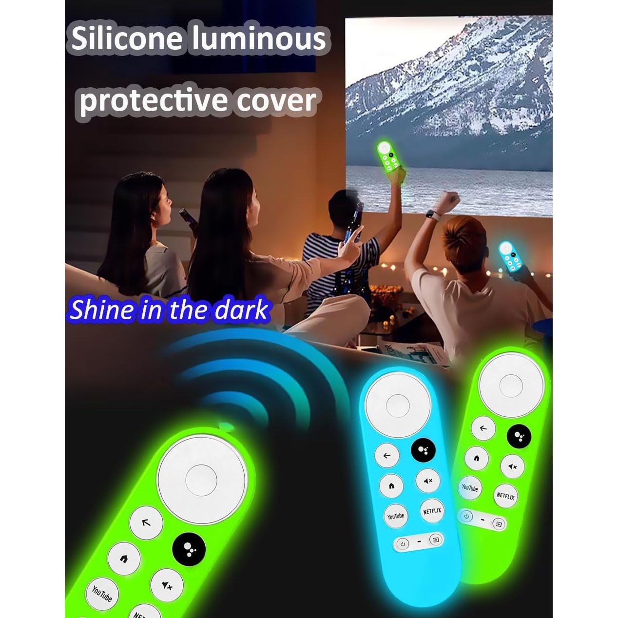 4 Fundas Protectores para Control Remoto Chromecast Google TV