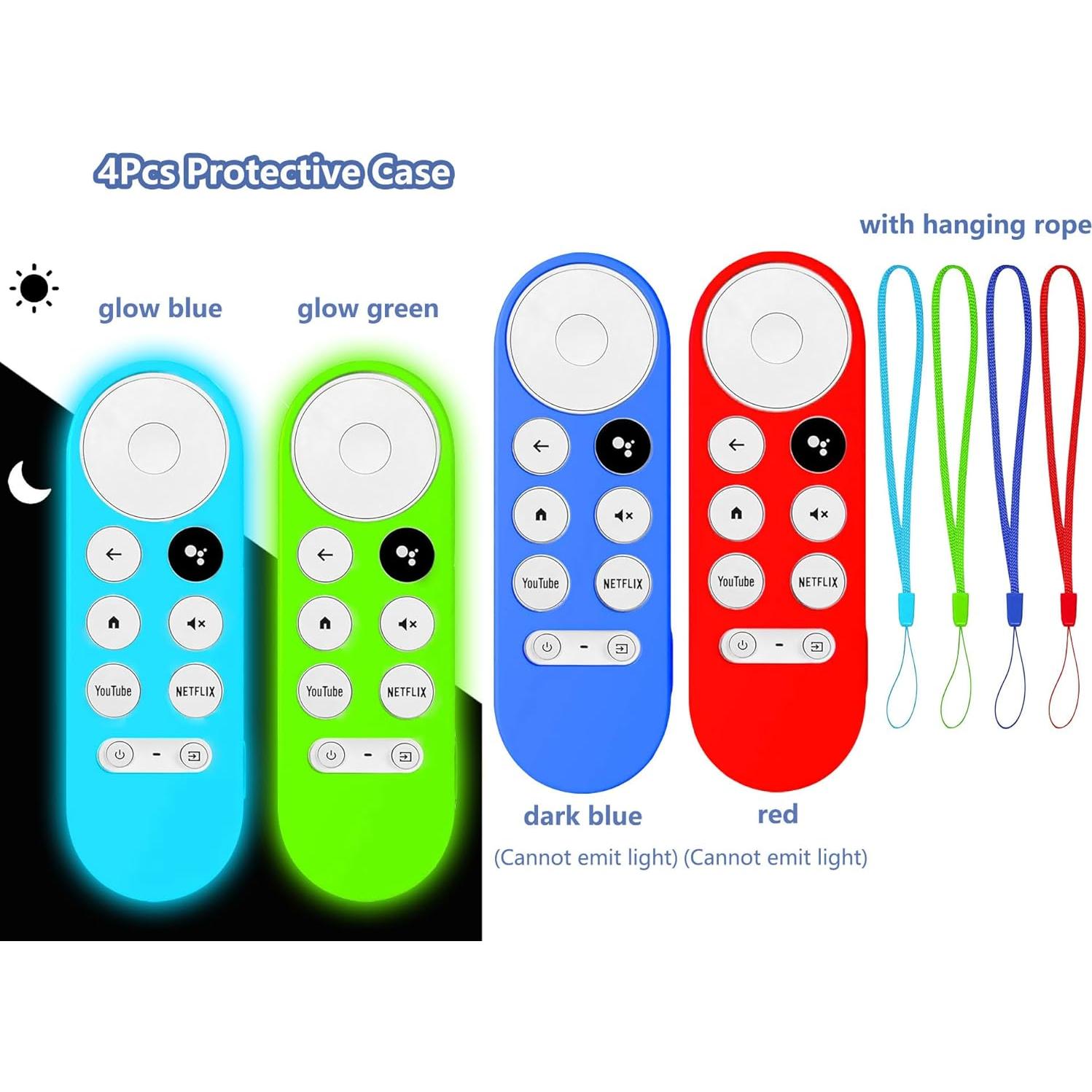 4 Fundas Protectores para Control Remoto Chromecast Google TV