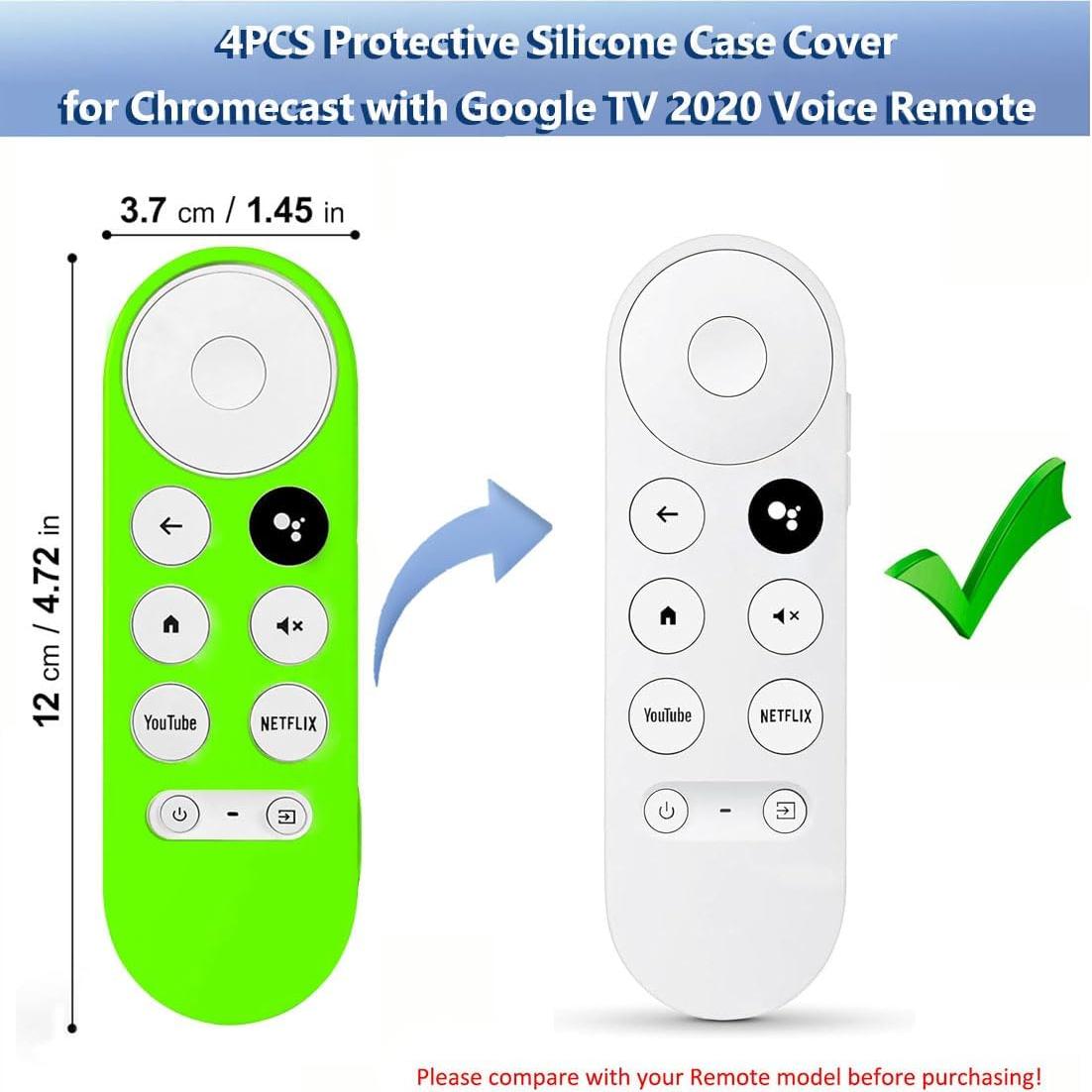 4 Fundas Protectores para Control Remoto Chromecast Google TV