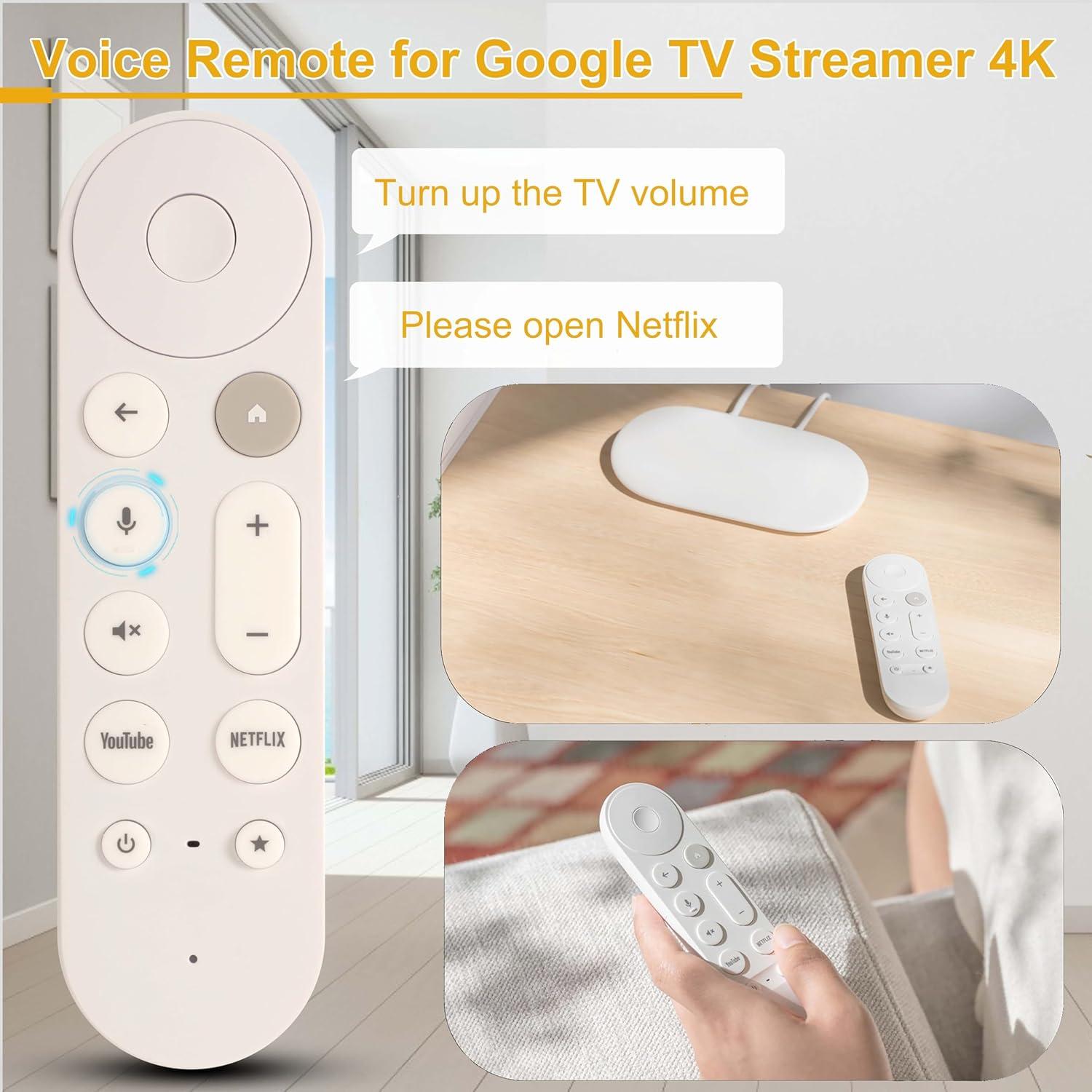 Control Remoto de Voz YunCChengFR para Google TV 4K