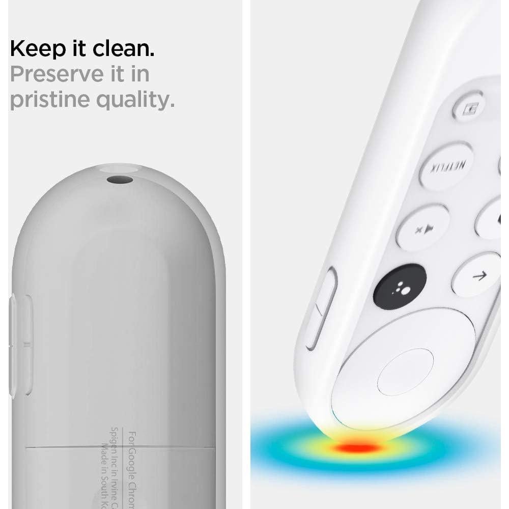 Funda de Silicona Spigen para Chromecast con Control Remoto - Blanca
