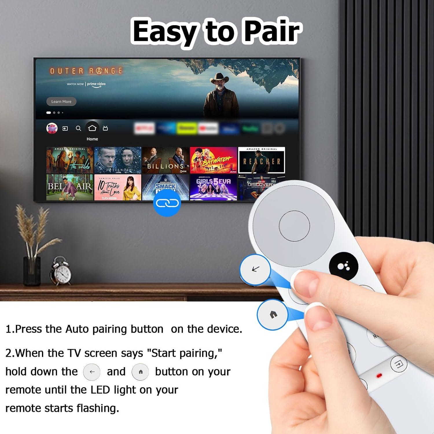 Control Remoto de Voz LUIRSAY para Google Chromecast 4K G9N9N