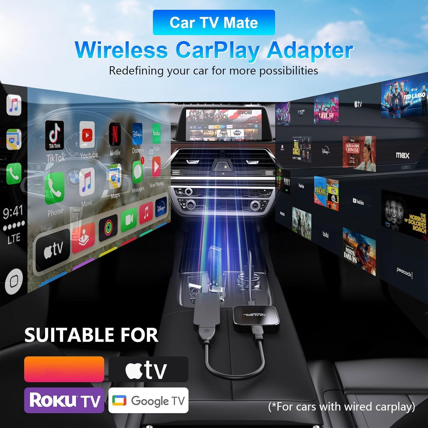 Adaptador Car TV Mate Pro HDMI para CarPlay Inalámbrico