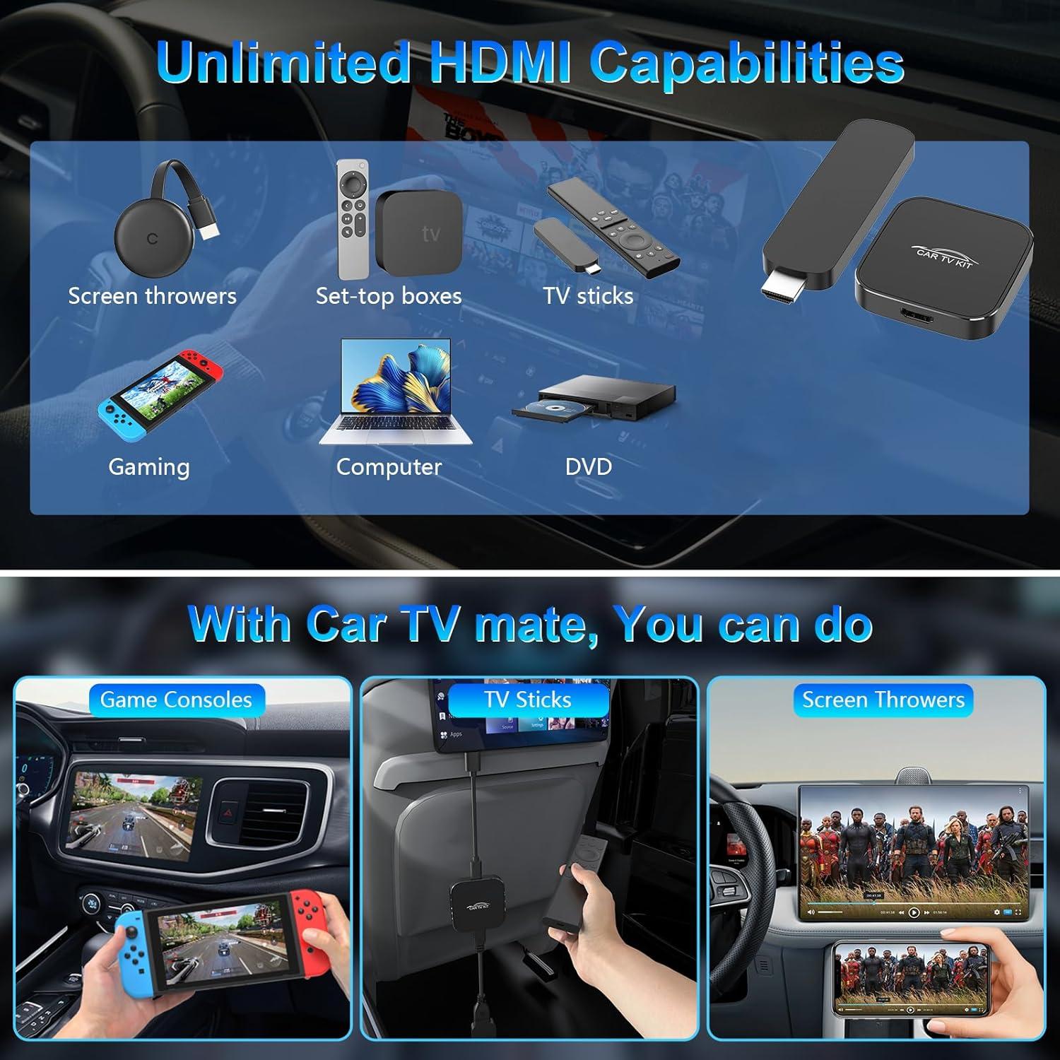 Adaptador Car TV Mate Pro HDMI para CarPlay Inalámbrico