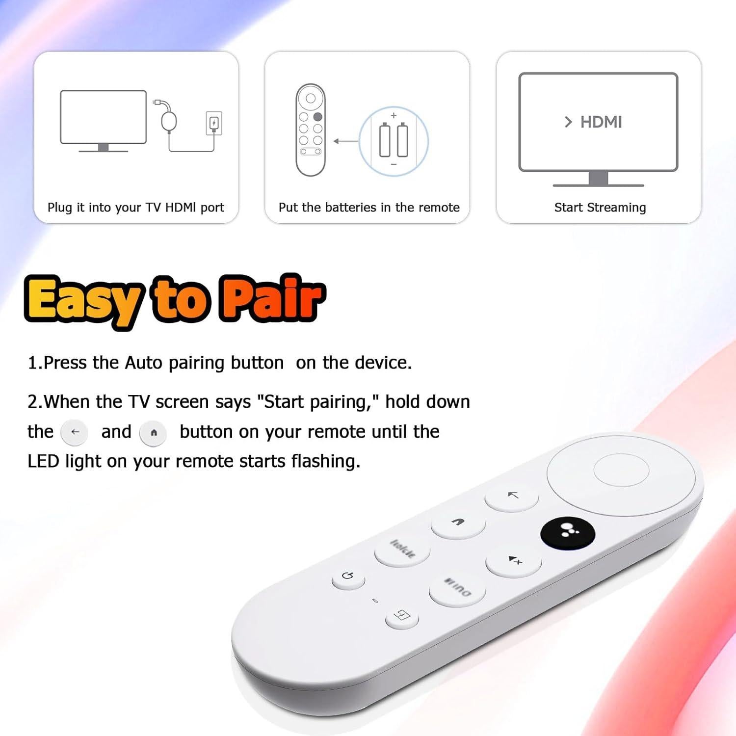 Control Remoto Reemplazo Google Chromecast 4K G9N9N - Compatible
