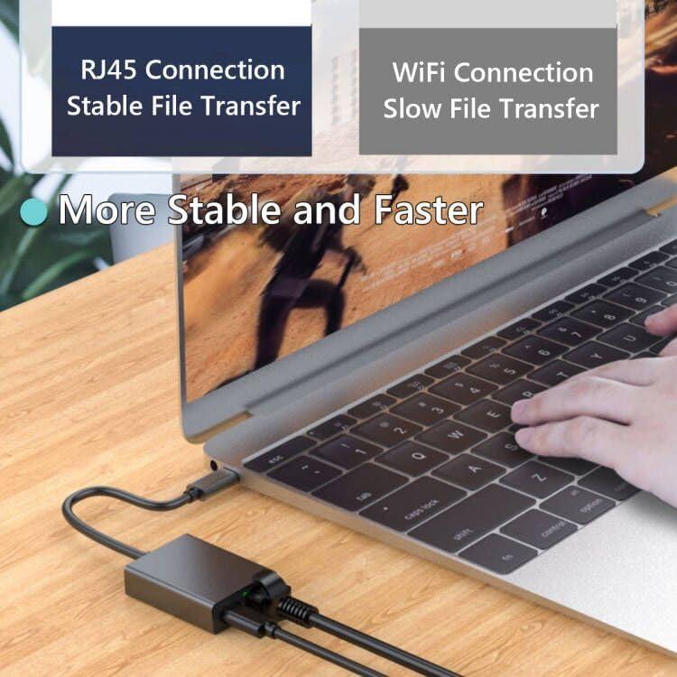 Adaptador USB C a RJ45 Snlrntin para Chromecast y Laptop