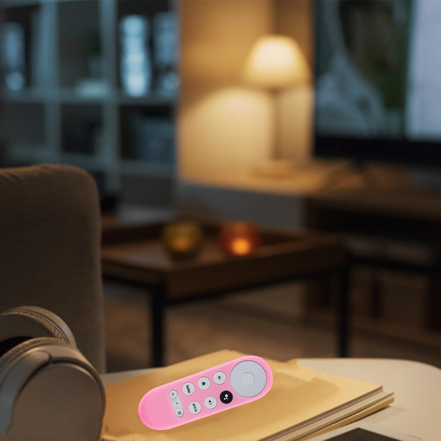 Funda de Control Remoto Taiyiluo para Google Chromecast 4K - Rosa y Azul