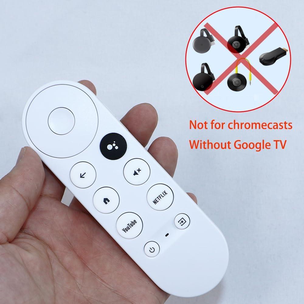 Control Remoto de Voz WSHAITE G9N9N para Chromecast 4K Nieve