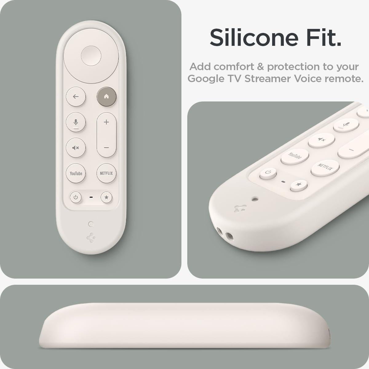 Funda de Silicona Spigen para Control Remoto Google TV 4K - Porcelana