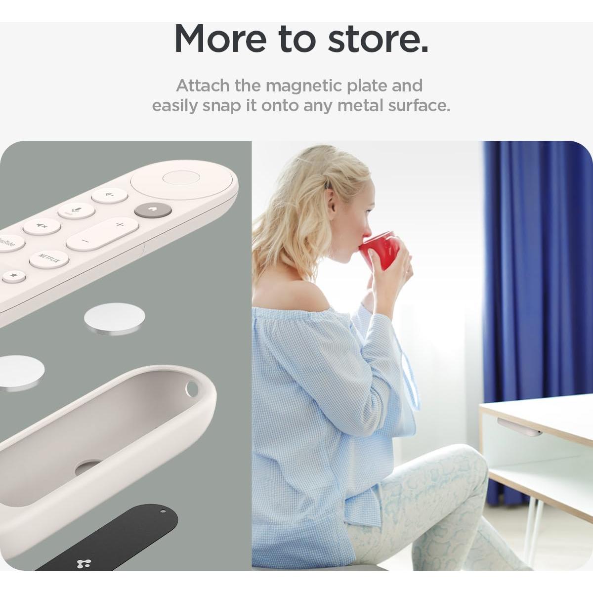 Funda de Silicona Spigen para Control Remoto Google TV 4K - Porcelana