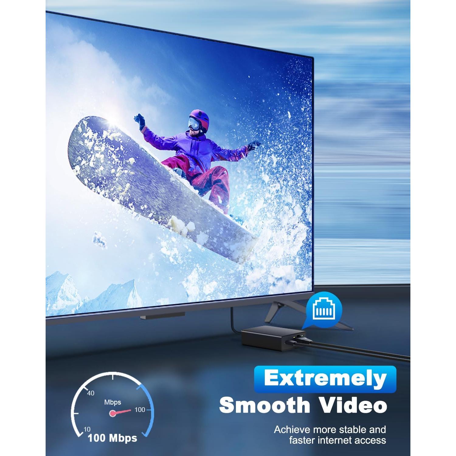 Adaptador Ethernet Electop Micro USB a RJ45 10/100 Mbps