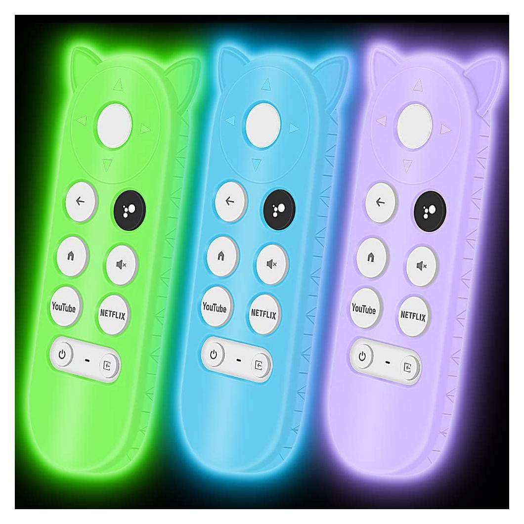3 Pack Funda Silicona Antideslizante para Control Remoto Google