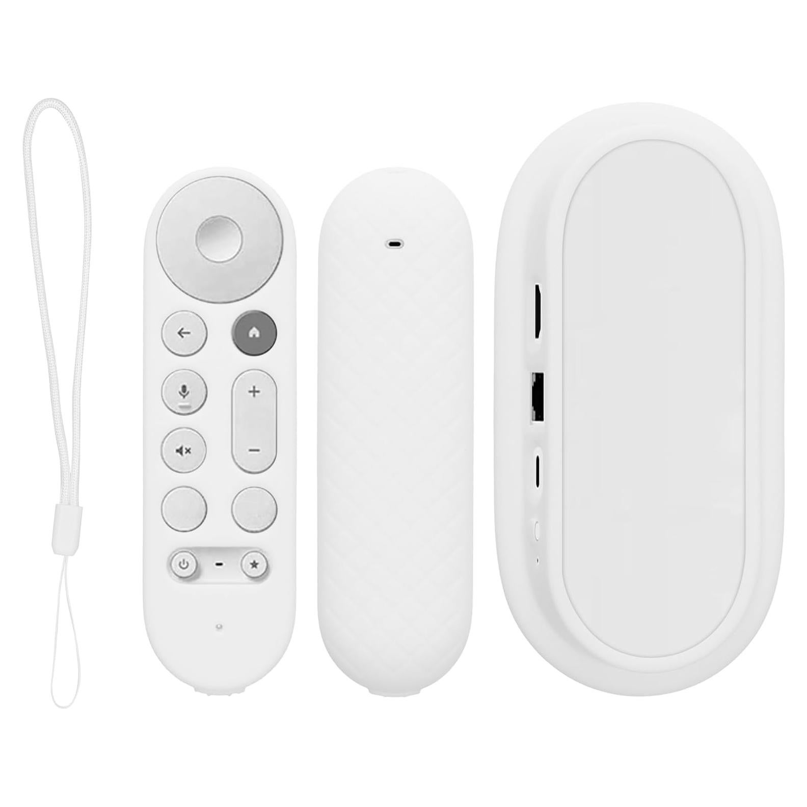 Juego de Fundas de Control Remoto kwmobile para Google TV 4K - 2 Piezas - Blanco