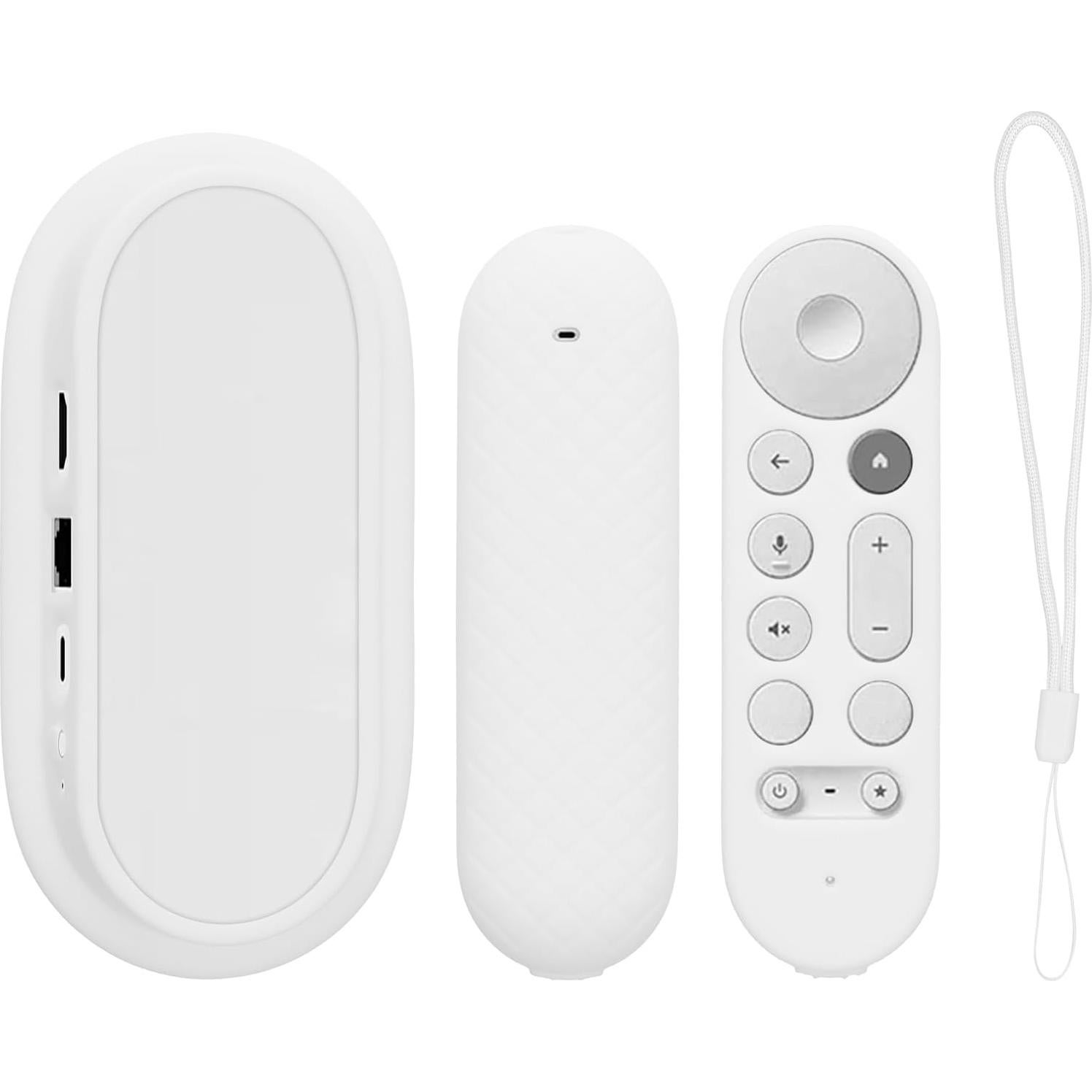 Juego de Fundas de Control Remoto kwmobile para Google TV 4K - 2 Piezas - Blanco