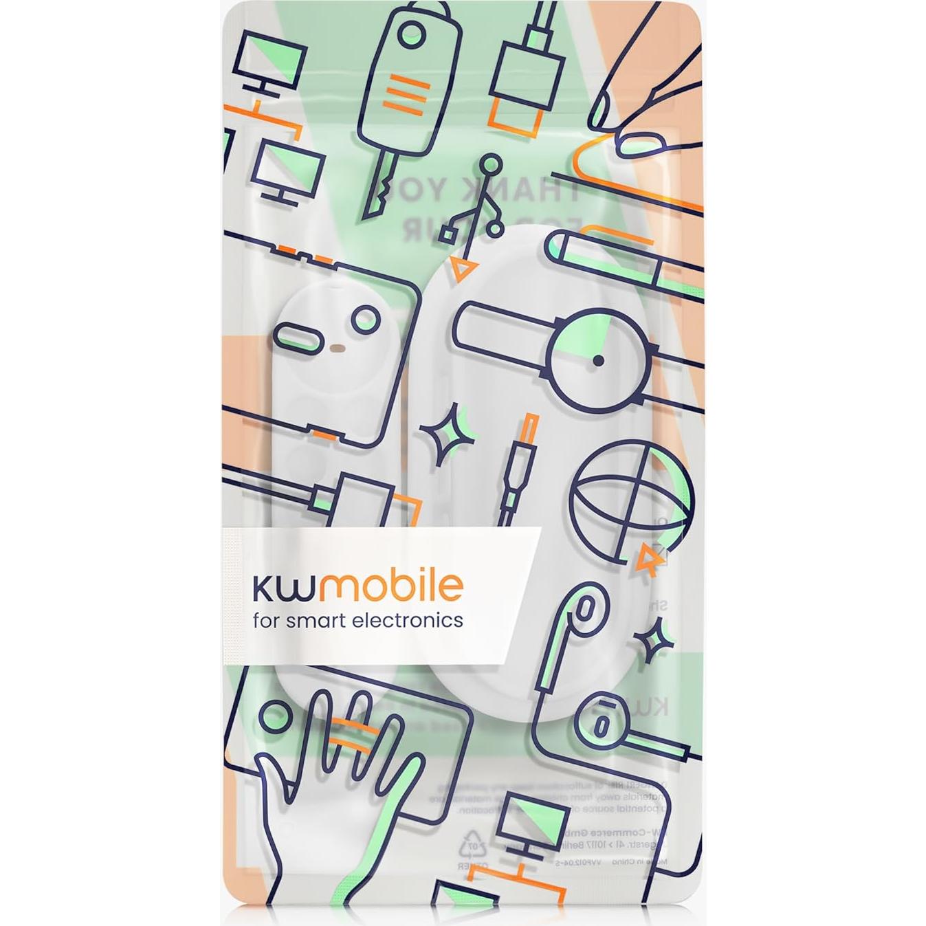 Juego de Fundas de Control Remoto kwmobile para Google TV 4K - 2 Piezas - Blanco