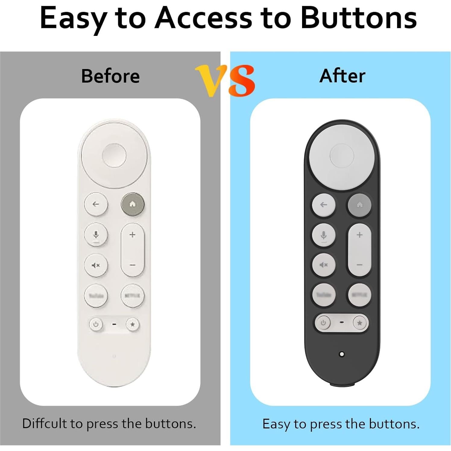 Funda Remota de Silicona para Google TV Streamer 4K 2024 - Negro