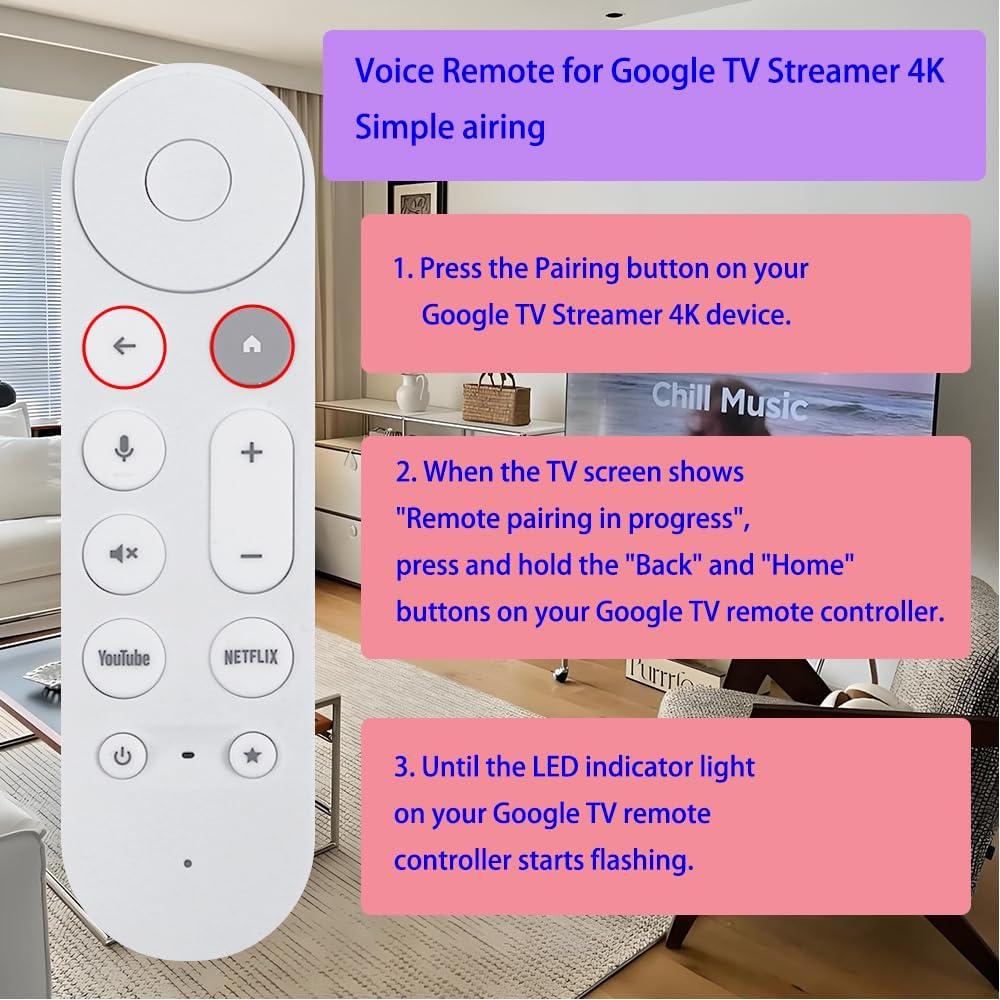 Control Remoto de Voz WSHAITE para Google TV 4K - Nuevo