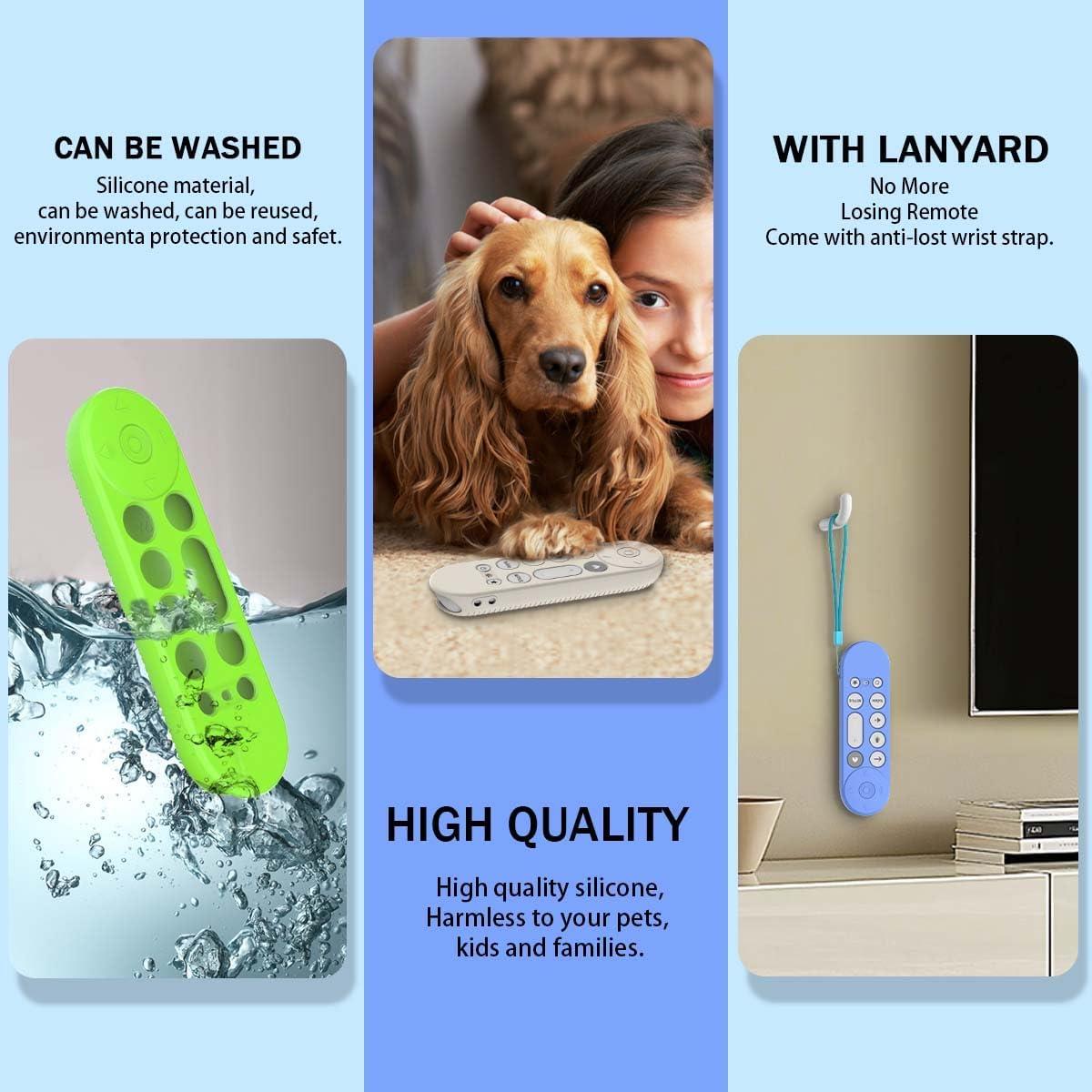 Funda de Silicona para Control Remoto Google TV 4K - 4 Piezas