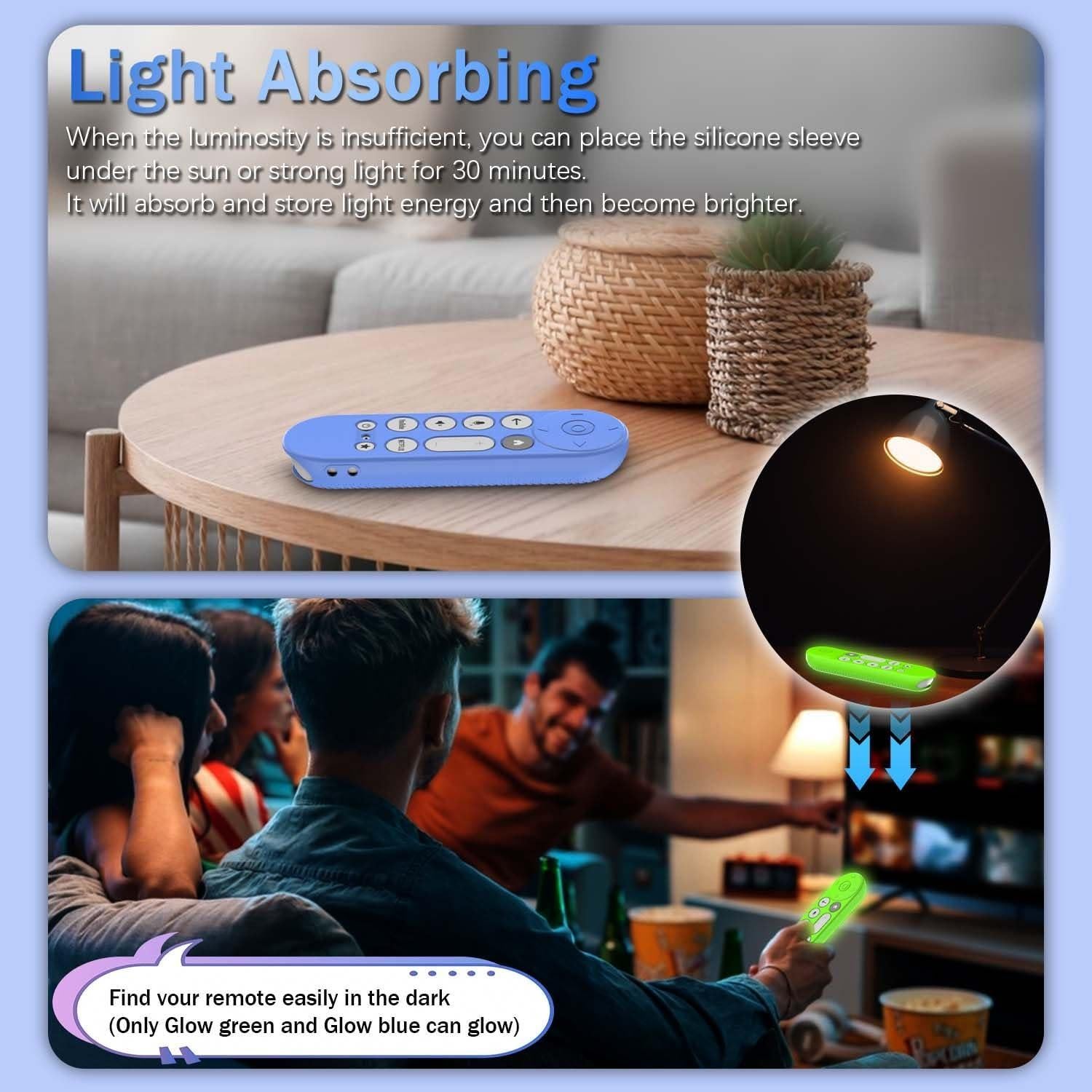 Funda de Silicona para Control Remoto Google TV 4K - 4 Piezas