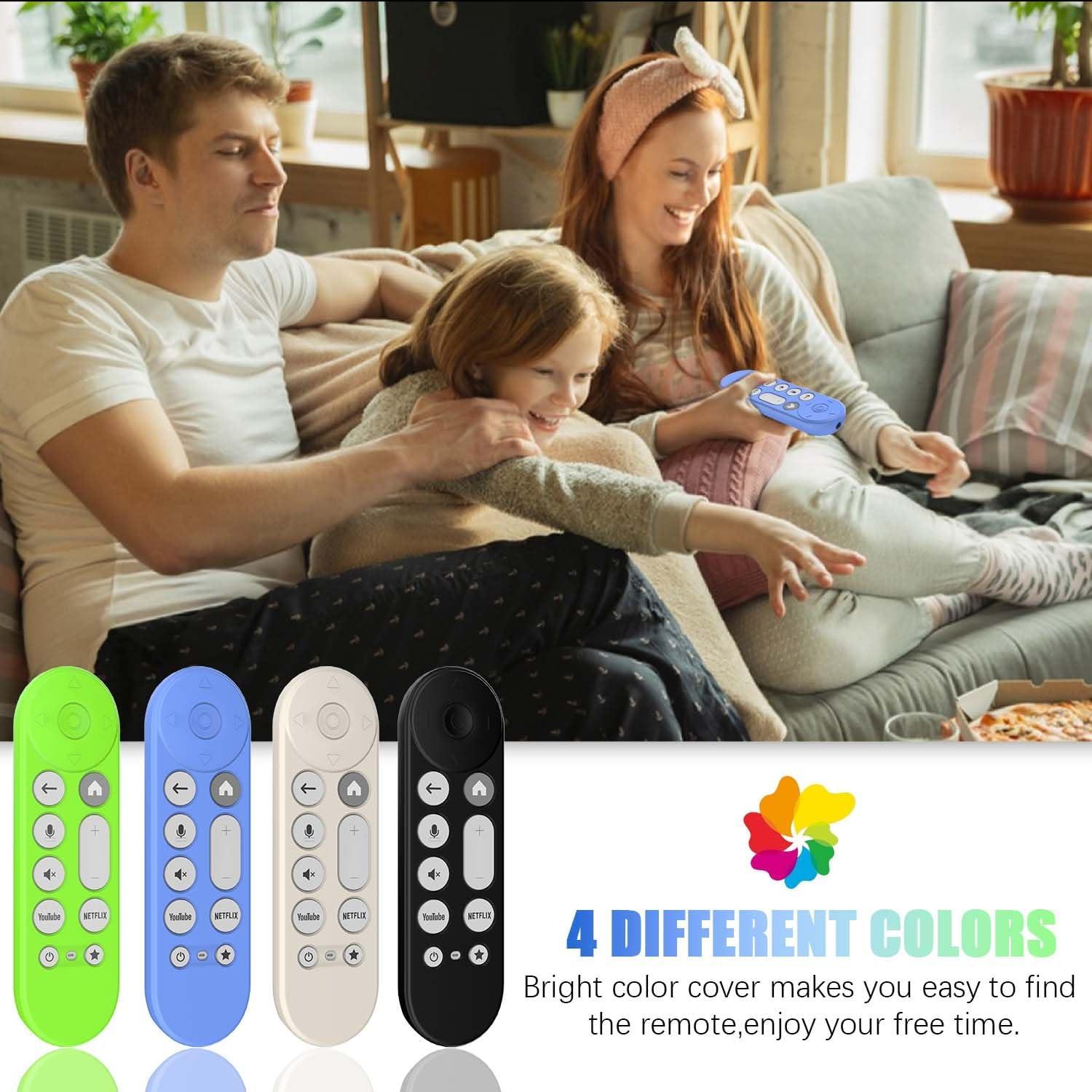 Funda de Silicona para Control Remoto Google TV 4K - 4 Piezas