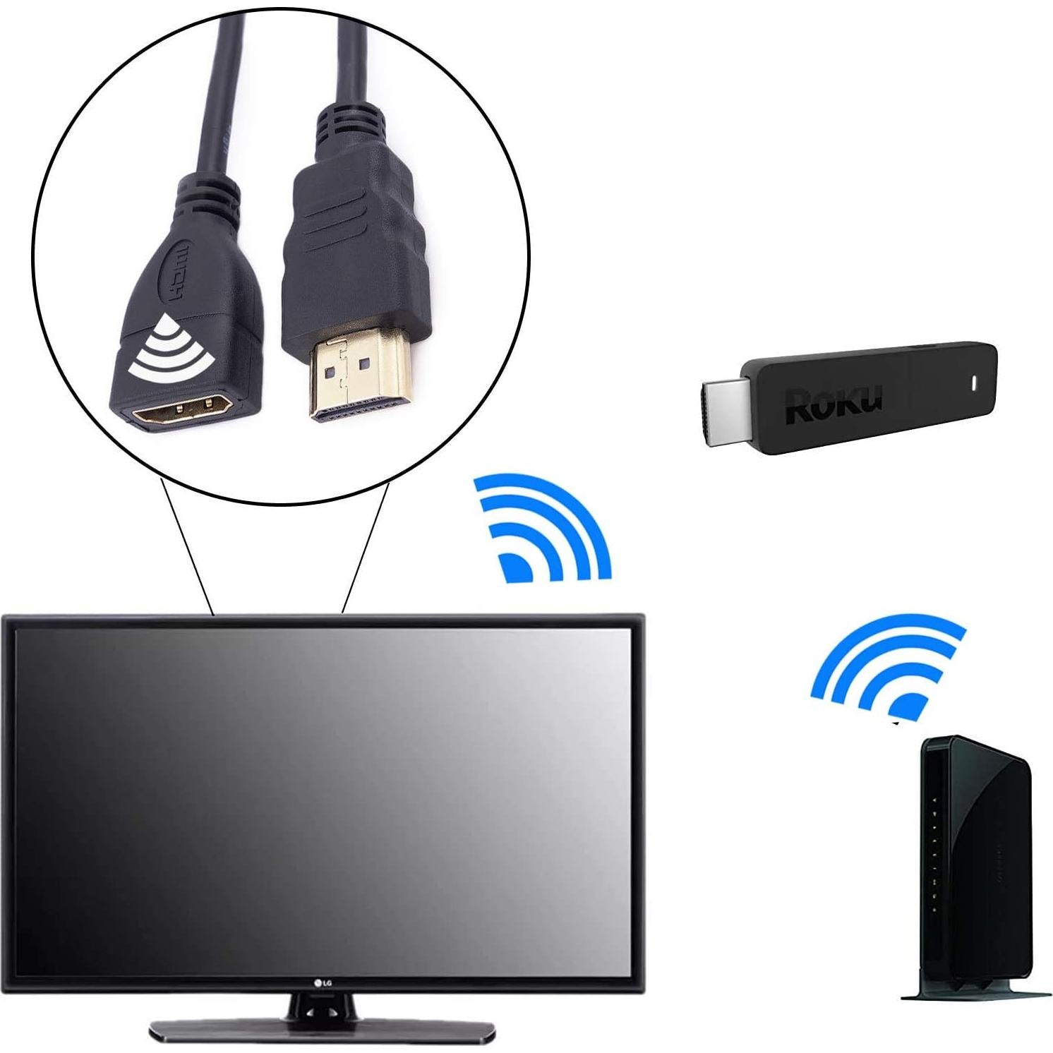 Extensor HDMI PDEEY 1.52 m Macho a Hembra 4K para Streaming